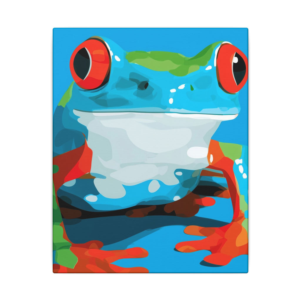 Chromatic Amphibian: Geometric Frog Art, Vibrant Digital Illustration   |    Custom Orders Available