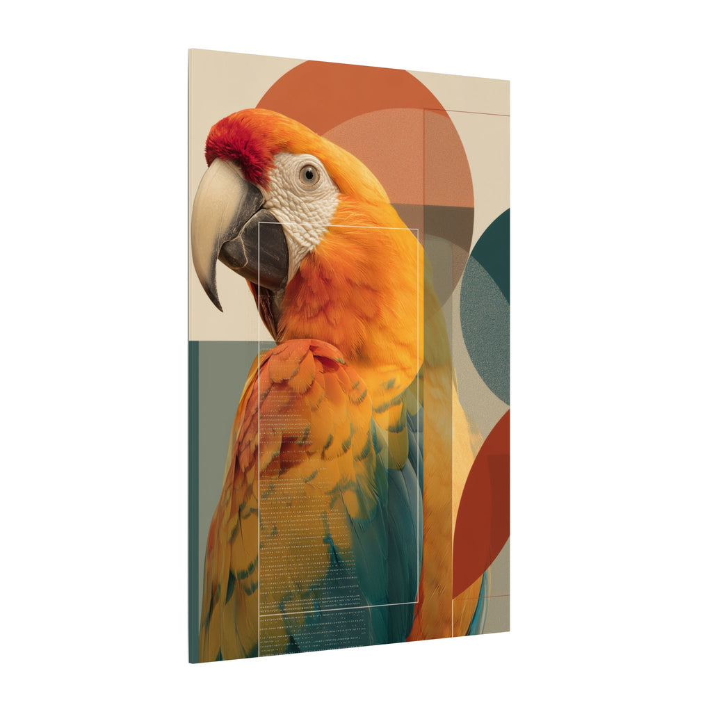 Geometric Macaw Portrait: Vibrant Avian Design, Modern Graphic Art Style   |    Custom Orders Available