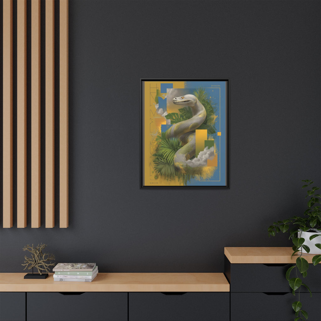 Serpent of Surreal Geometries: Tropical Hyperrealism, Digital Snake Illustration   |    Custom Orders Available