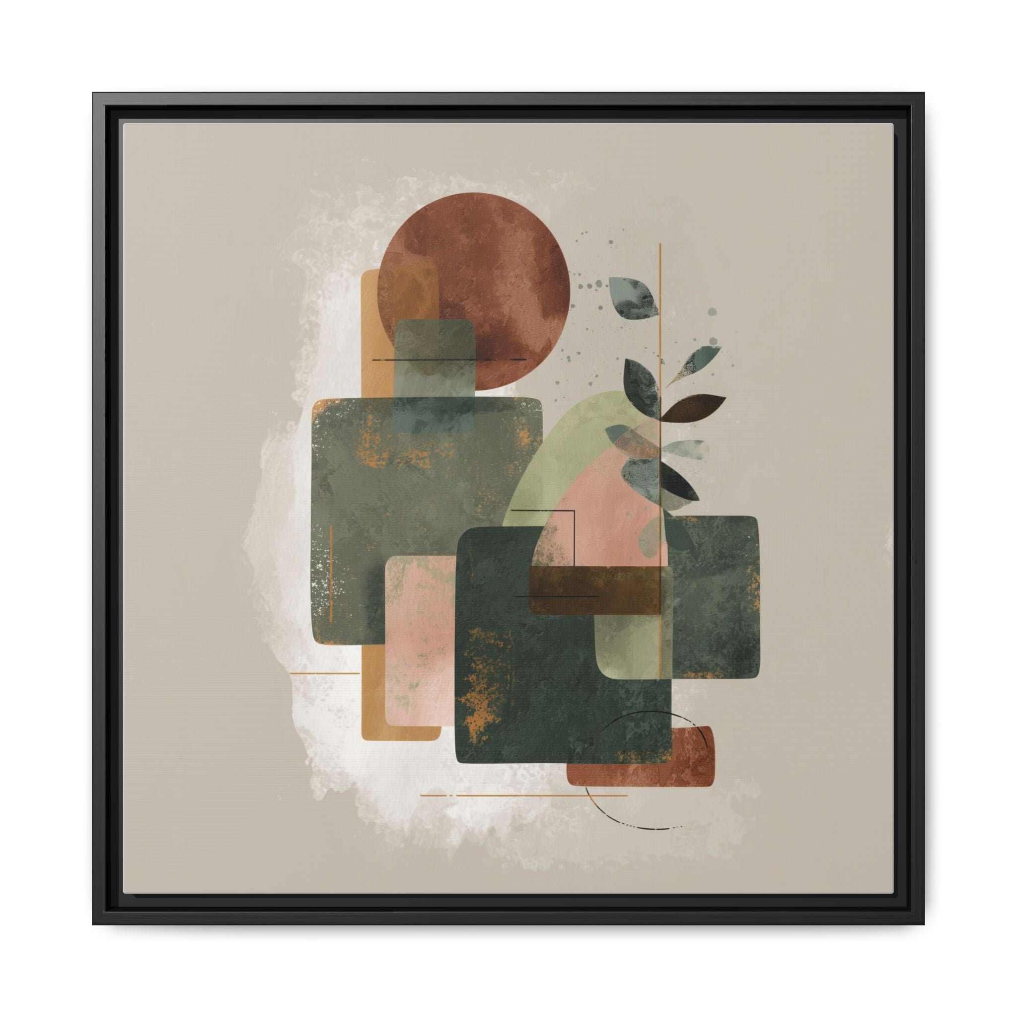 Geometric Harmony: Abstract Watercolor Composition, Mid-Century Modern Design, Organic Shapes   |   Custom Orders Accepted