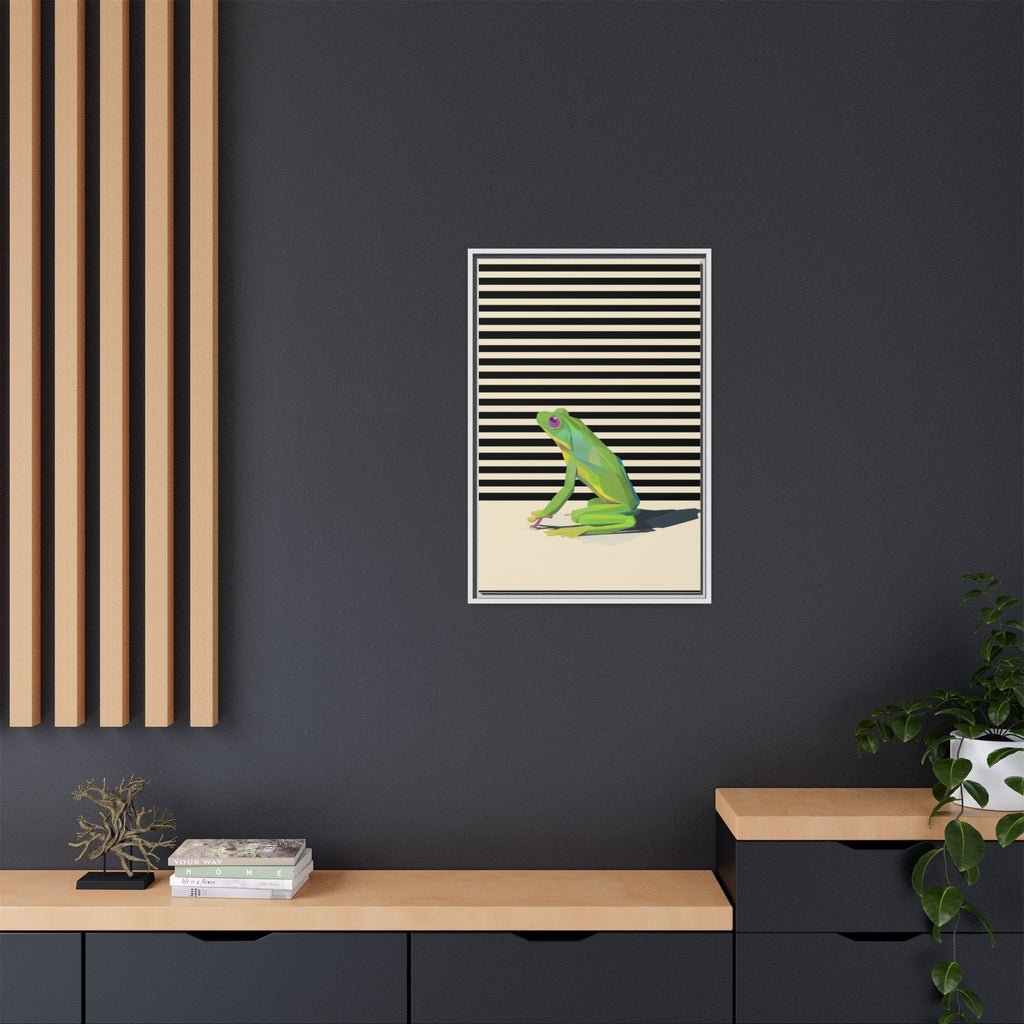 Geometric Frog Persona: Modern Wildlife Illustration, Vibrant Graphic Design   |  Personalized & Custom Orders Available