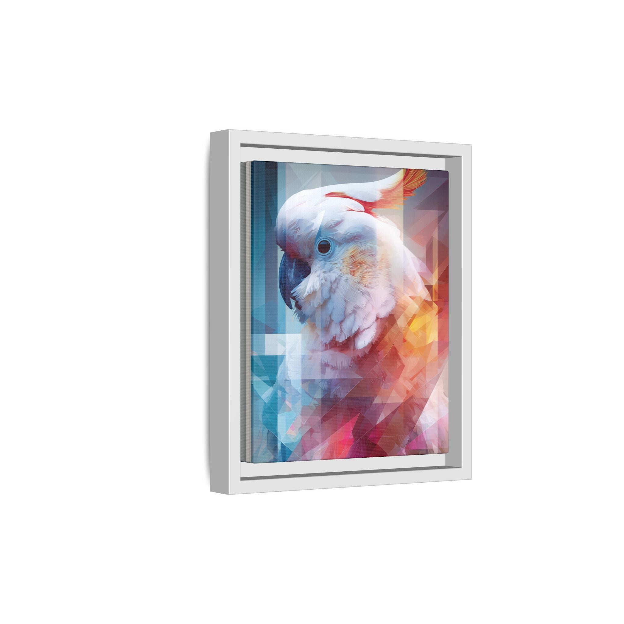 Fractured Cockatoo: Geometric Wildlife Portrait, Low-Poly Digital Art   |    Custom Orders Available