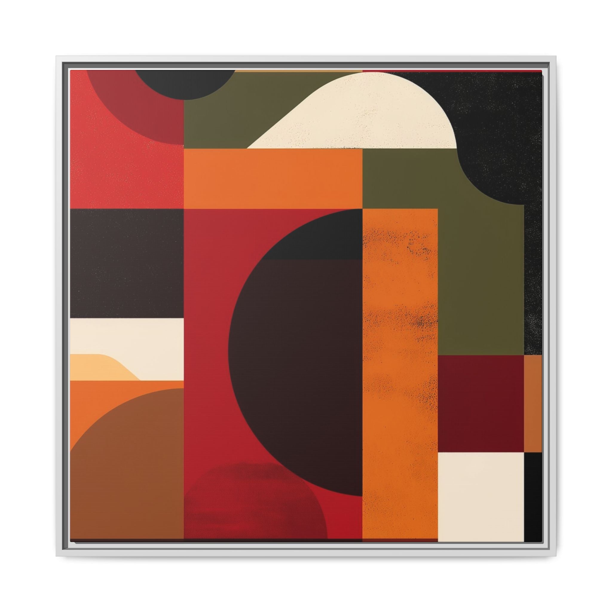 Geometric Convergence: Abstract Bauhaus Design, Constructivist Color Blocks, Architectural Art Composition   |   Custom Orders Accepted