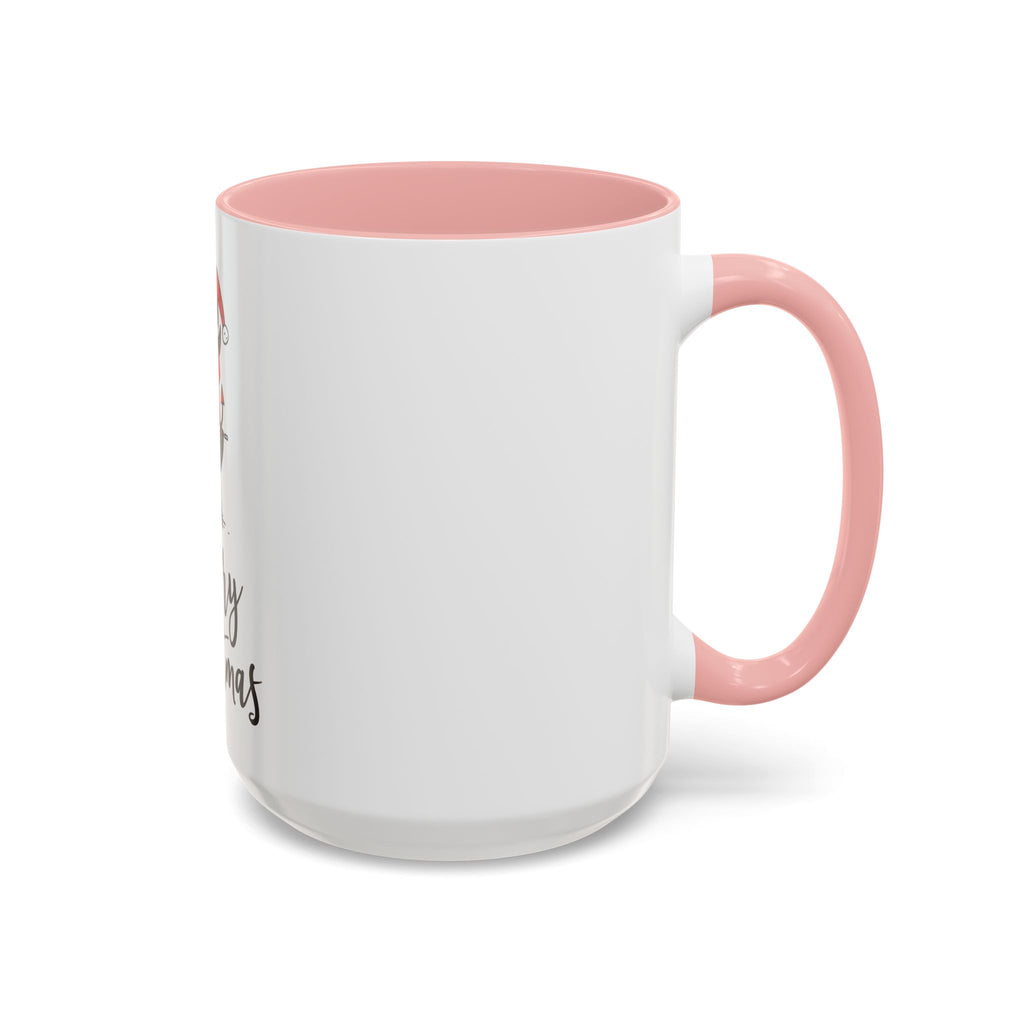 Merry Christmas Accent Coffee Mug, Fun Holiday Gift, Cute Santa Decor, Winter Beverage Cup, Festive Home & Kitchen