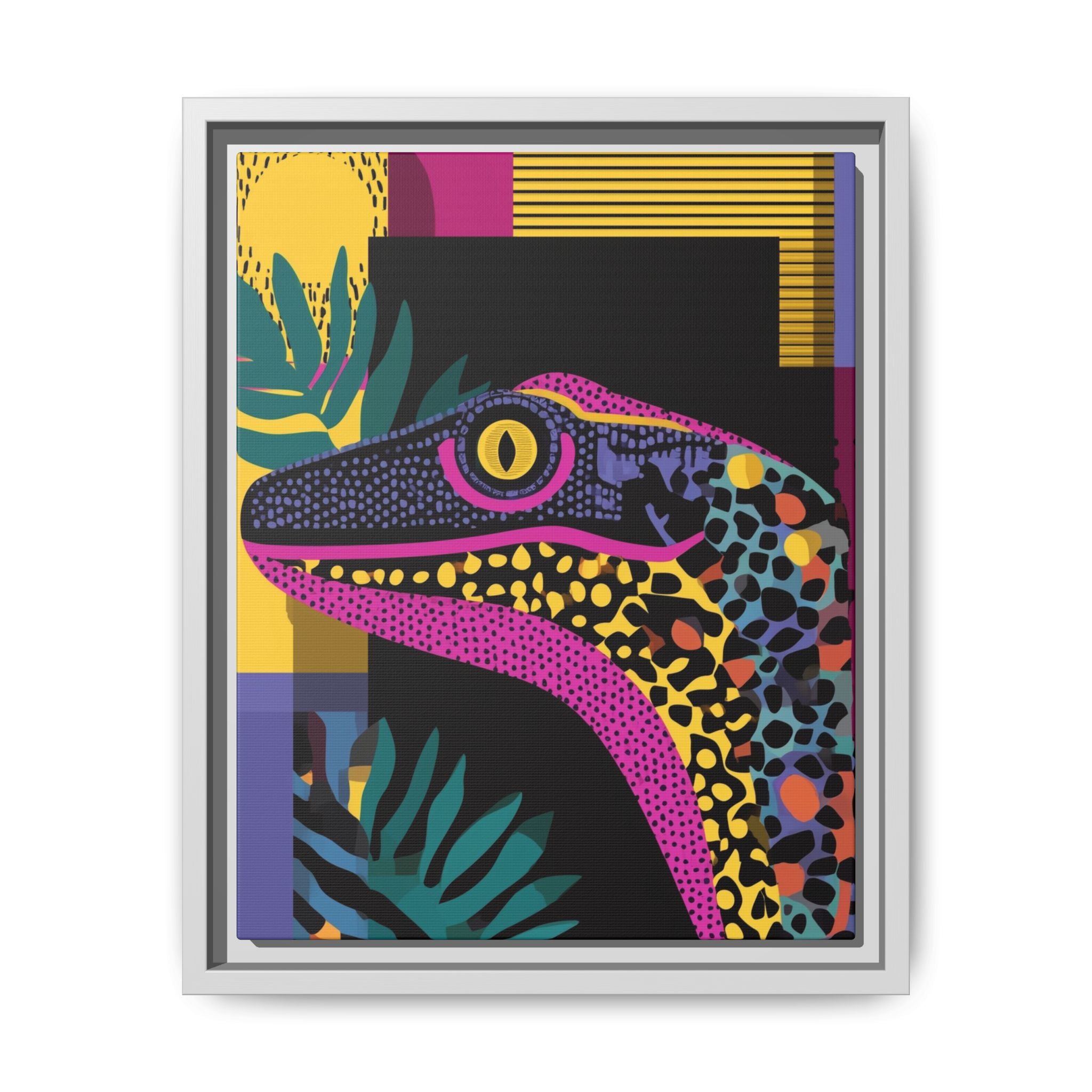 Raptor Kaleidoscope: Pop Art Dinosaur Portrait, Graphic Design Exotic Creature   |  Personalized & Custom Orders Available