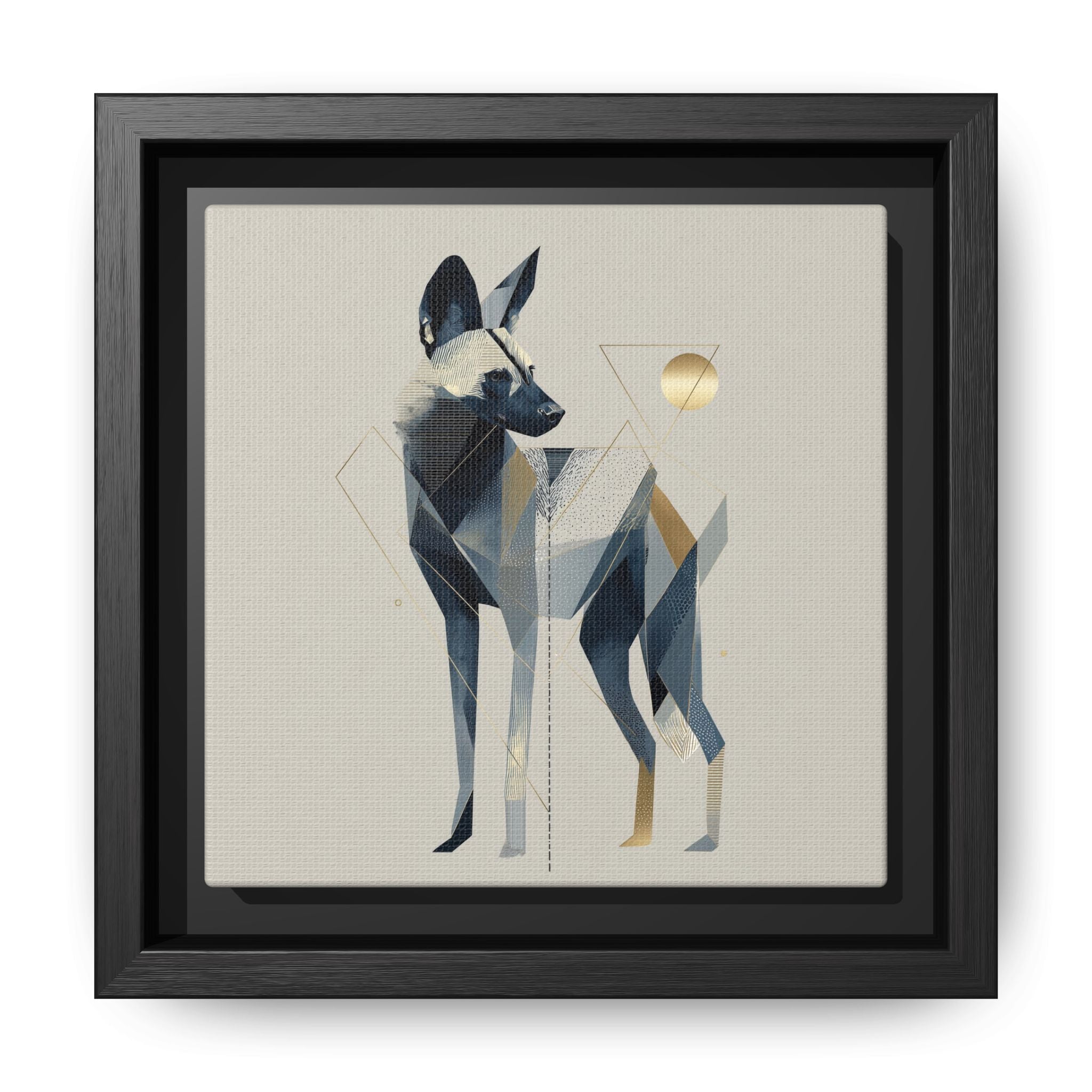Canine Geometry: Fragmented African Wild Dog Portrait, Modern Graphic Design Study   |  Personalized & Custom Orders Available