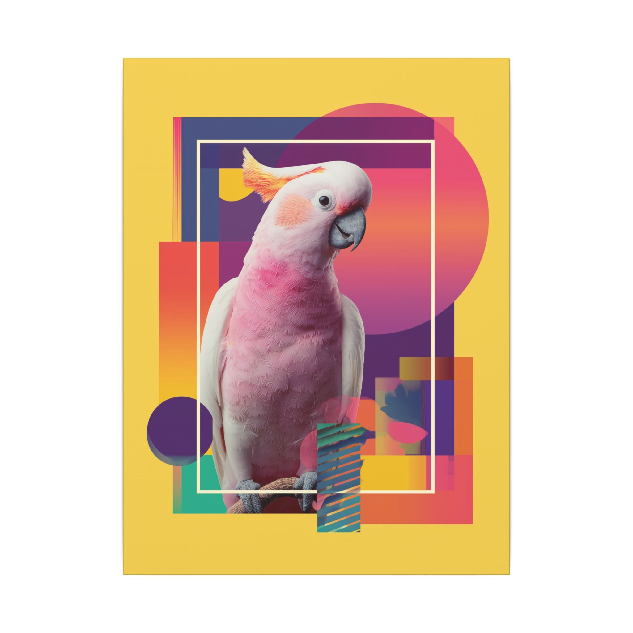 Geometric Cockatoo: Pop Art Wildlife Portrait, Modern Graphic Design Illustration   |    Custom Orders Available