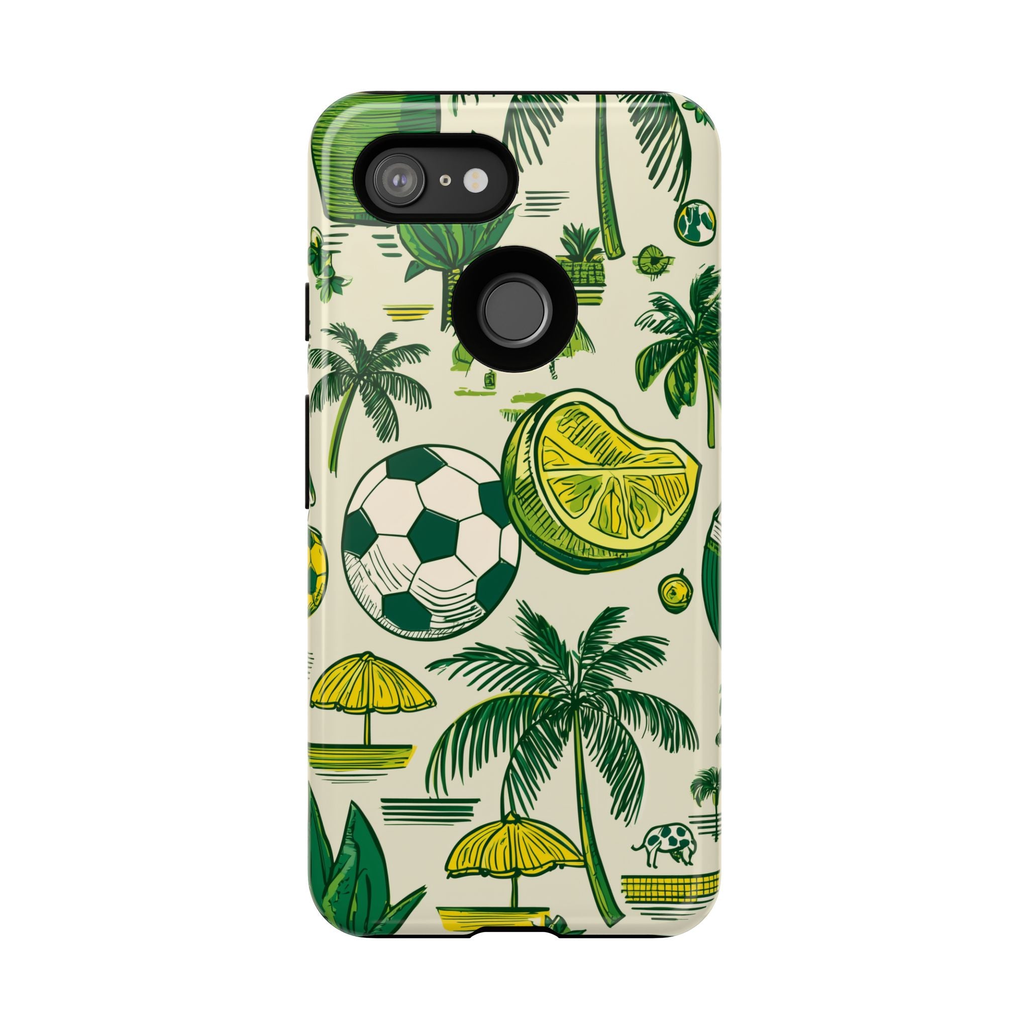 Summer Tough Cases: Sporty Tropical Phone Case, Fun Beach Vibe Phone Accessory, Summer Travel Gift, Colorful Phone Cover, Casual Style Tech