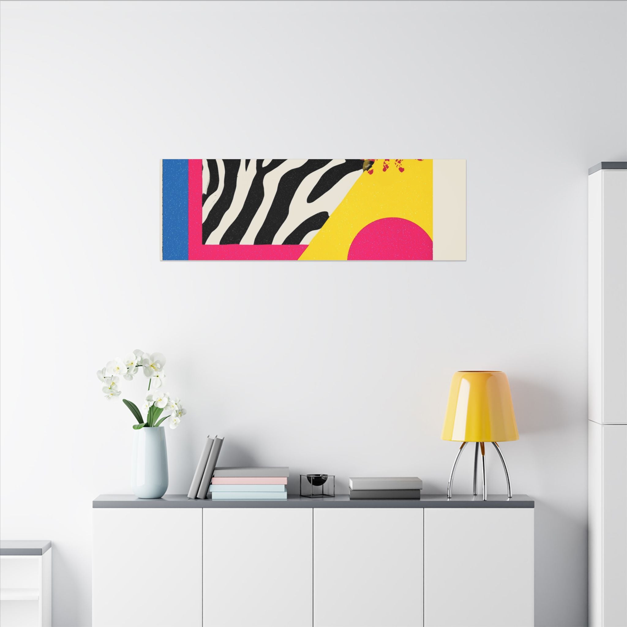 Pop Geometry: Zebra Leopard Fusion, Geometric Color Block, Modern Abstract Design   |   Custom Orders Accepted