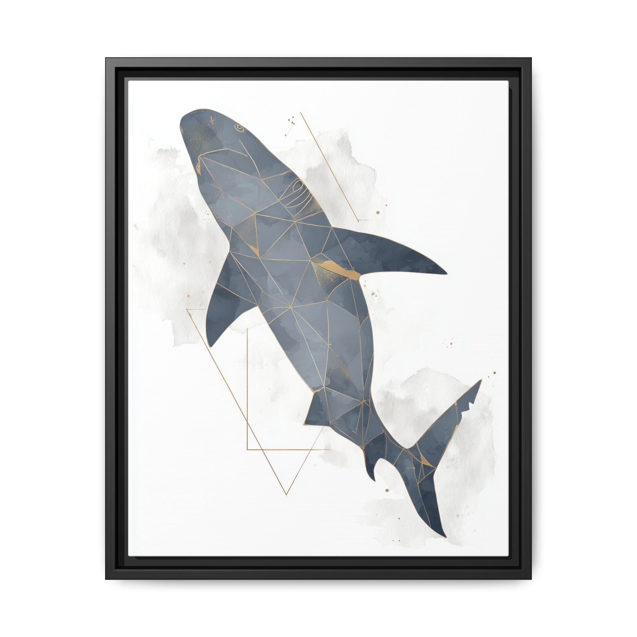 Aquatic Geometry: Shark Polygon Abstraction, Oceanic Digital Art   |  Personalized & Custom Orders Available