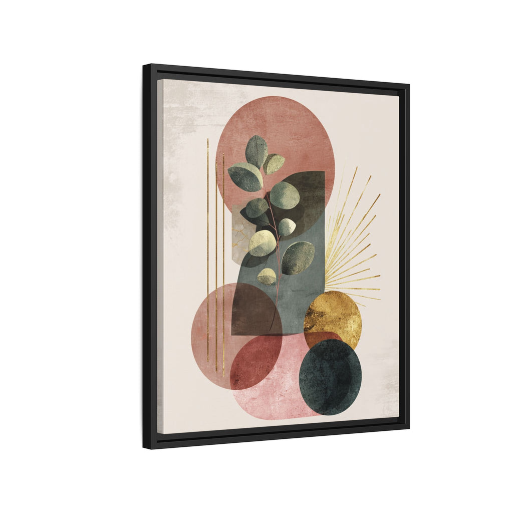 Botanical Geometric Symphony: Eucalyptus Harmony, Metallic Intersections, Modern Earth Tones   |   Custom Orders Accepted