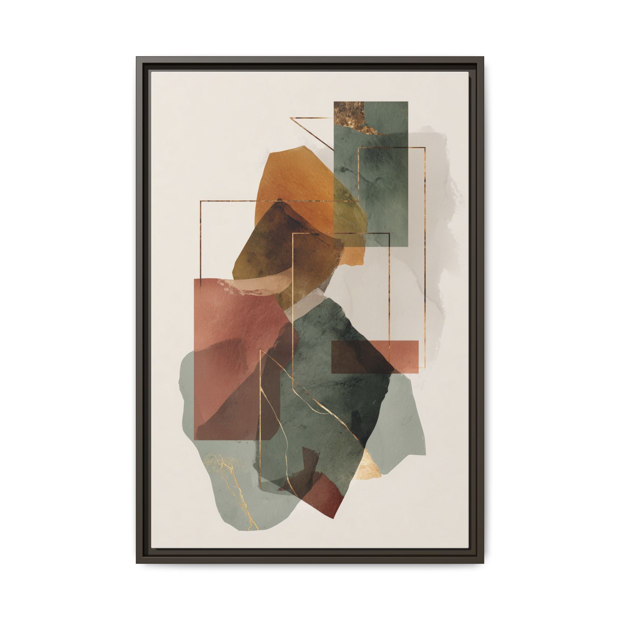 Harmonic Geometries: Architectural Abstraction, Earthy Palette, Minimalist Composition   |   Custom Orders Accepted