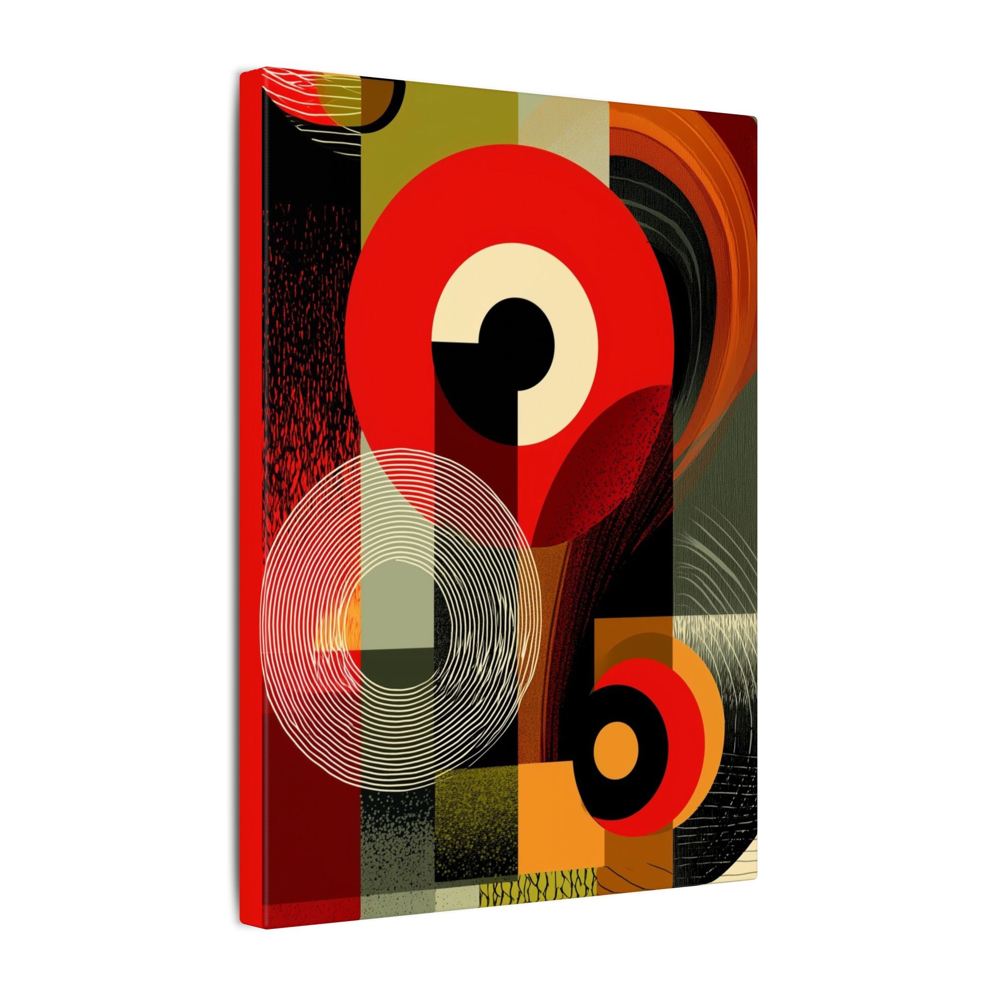 Geometric Convergence: Mid-Century Modern Abstract, Constructivist Design Principles, Bold Chromatic Composition   |   Custom Orders