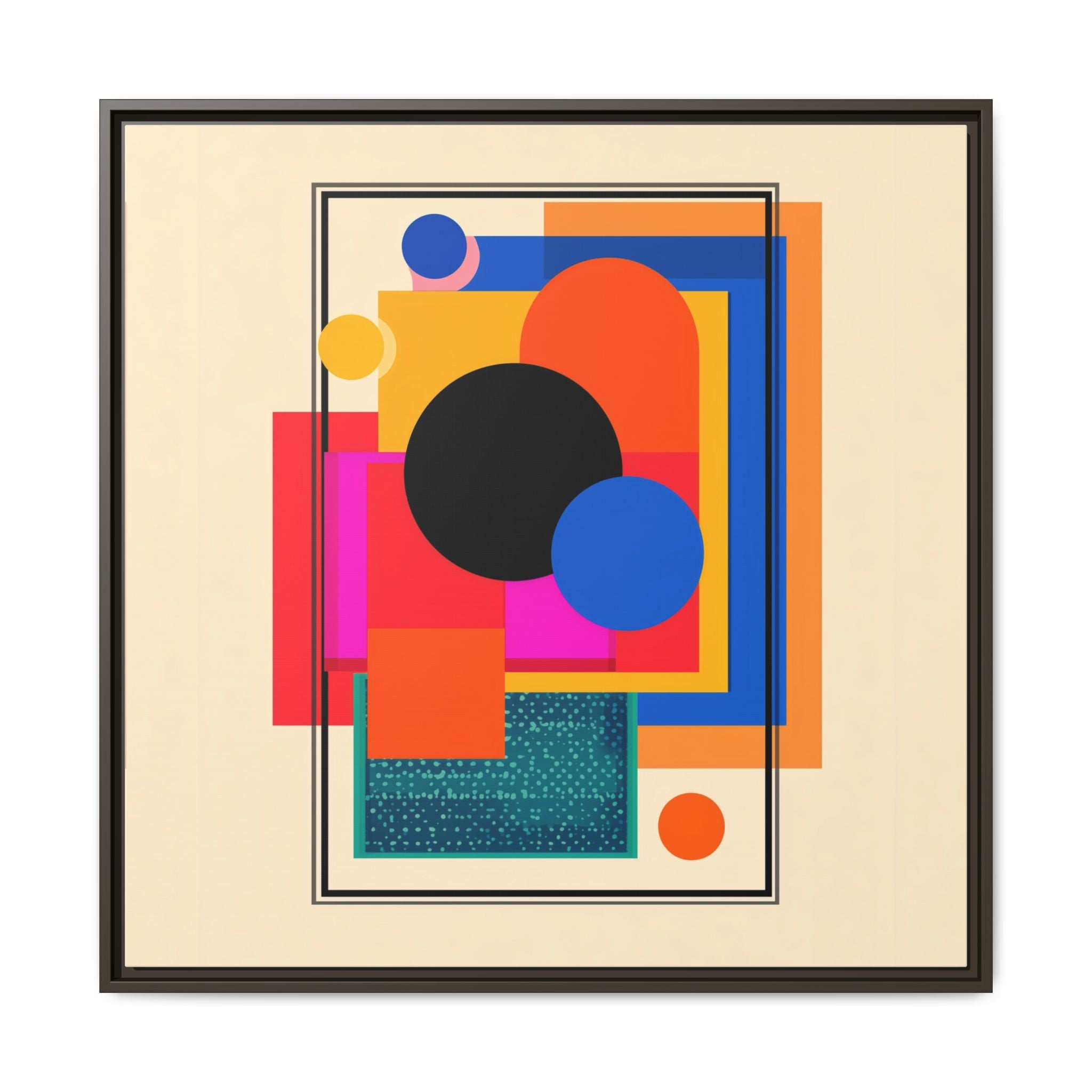 Geometric Harmony: Abstract Color Blocks, Mid-Century Modern Design, Minimalist Art Composition   |   Custom Orders Accepted