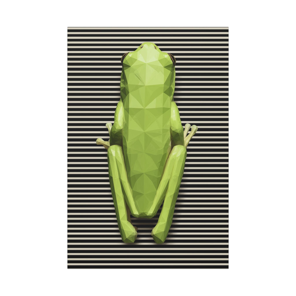 Geometric Frog: Low-Poly Design, Digital Art Amphibian   |    Custom Orders Available