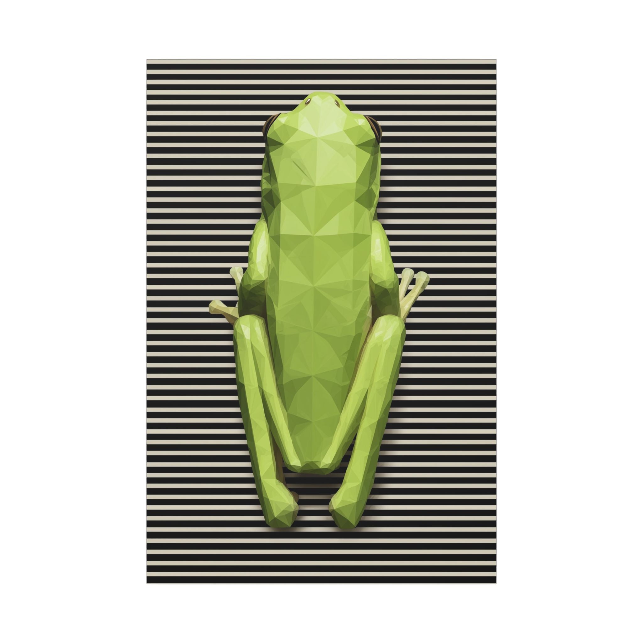 Geometric Frog: Low-Poly Design, Digital Art Amphibian   |    Custom Orders Available