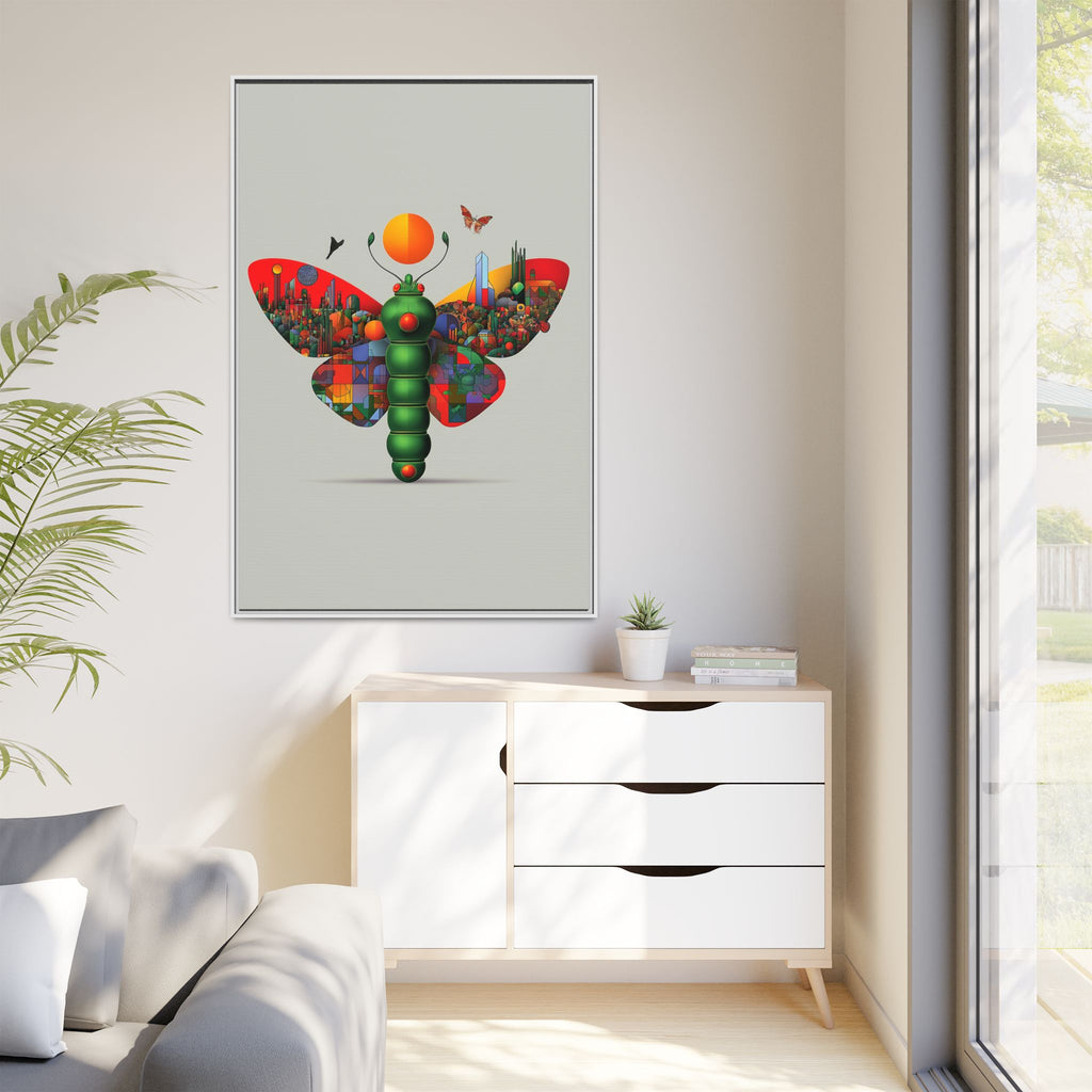 Urban Metamorphosis: Geometric Butterfly Cityscape, Cubist Digital Illustration   |    Custom Orders Available