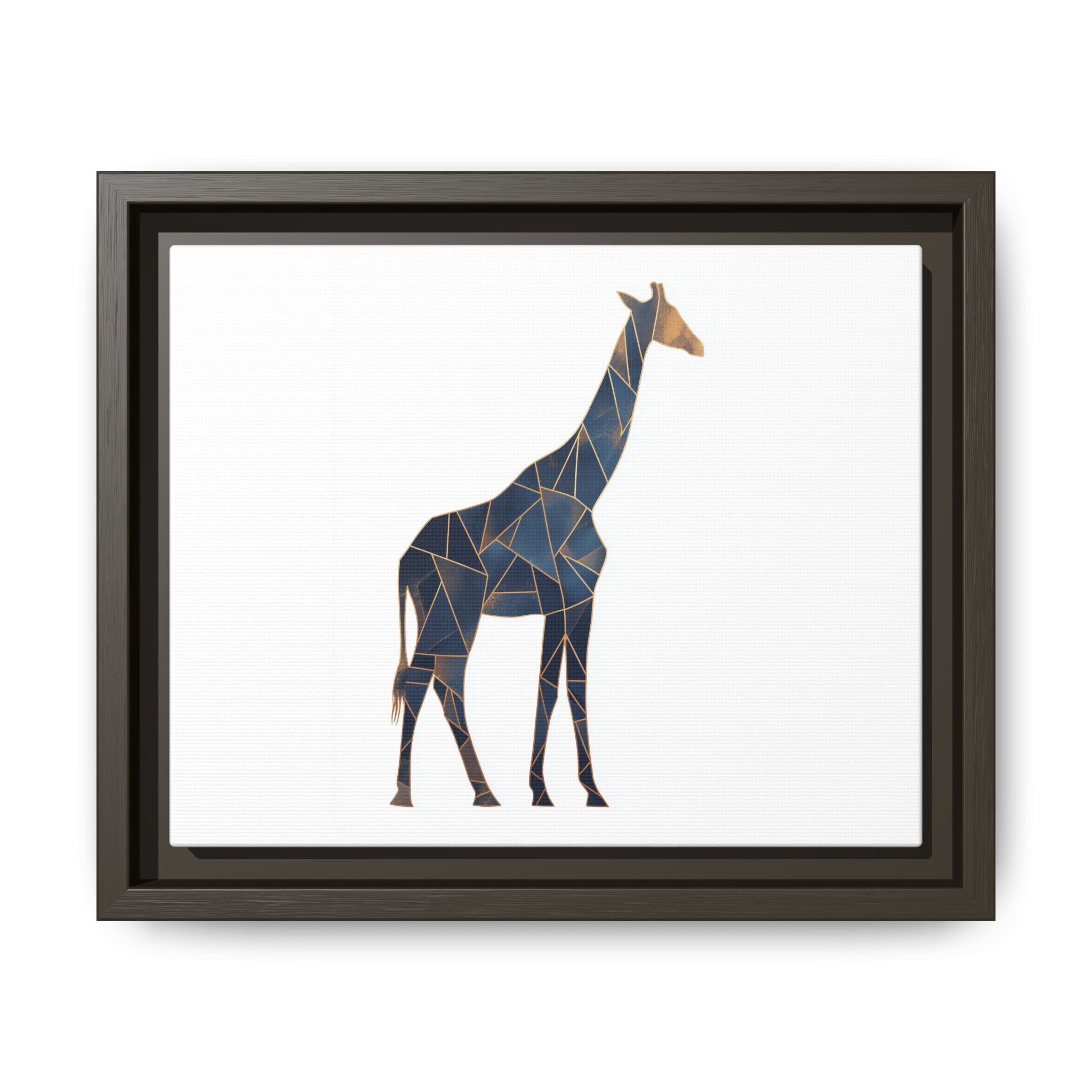 Fragmented Giraffe: Geometric Mosaic Art, Contemporary Blue Silhouette   |  Personalized & Custom Orders Available