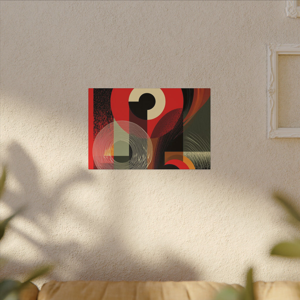 Geometric Convergence: Mid-Century Modern Abstract, Constructivist Design Principles, Bold Chromatic Composition   |   Custom Orders