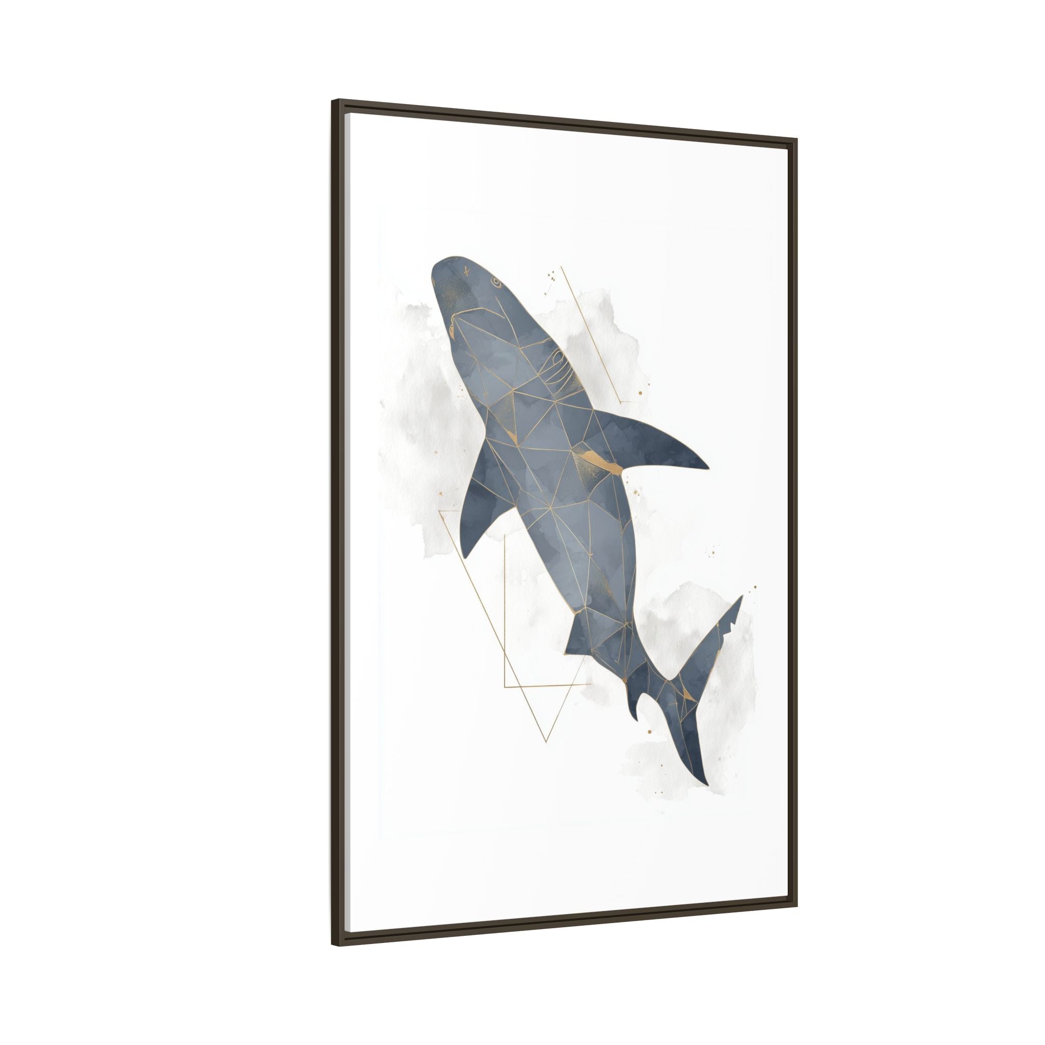 Aquatic Geometry: Shark Polygon Abstraction, Oceanic Digital Art   |  Personalized & Custom Orders Available