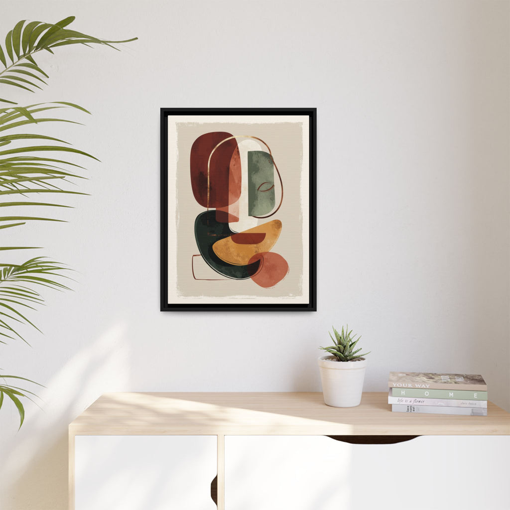 Layered Geometries: Mid-Century Modern Composition, Organic Abstract Design, Translucent Intersecting Shapes   |   Custom Orders Accepted