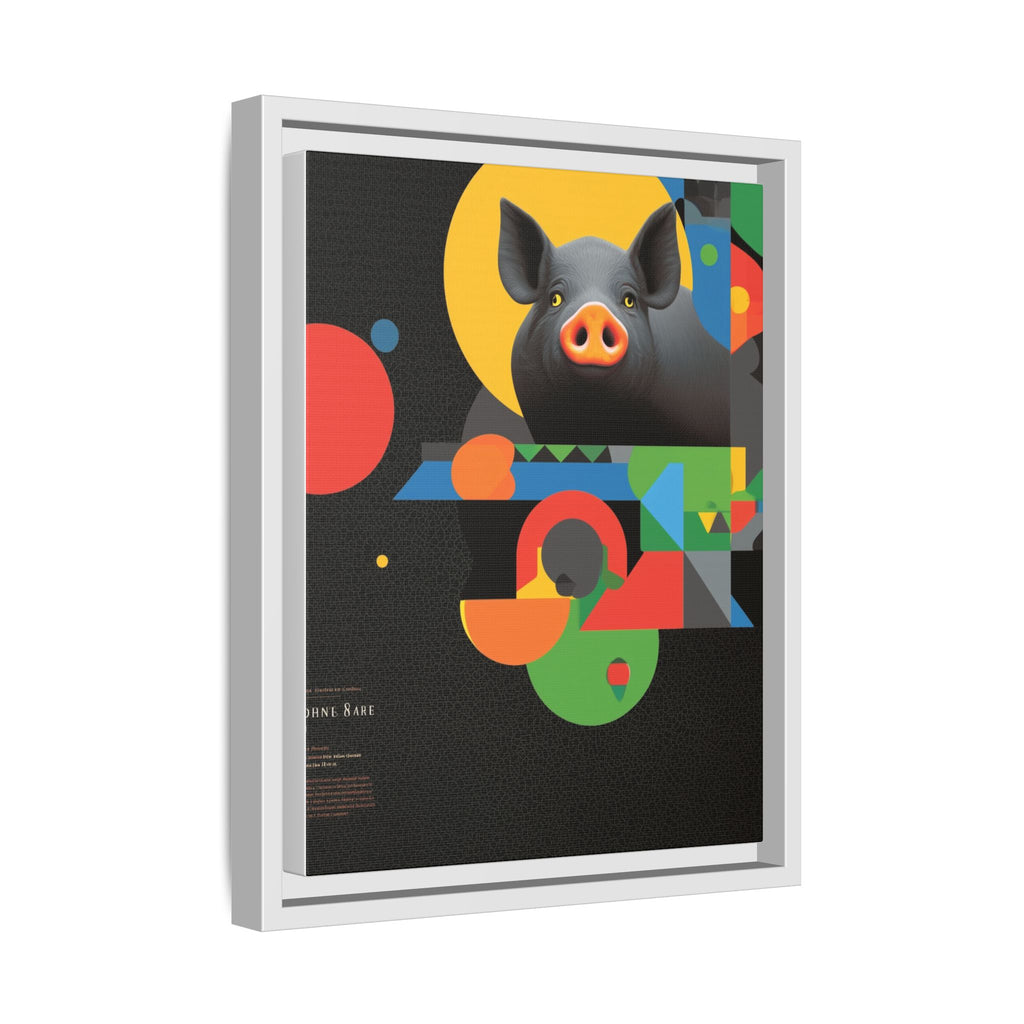 Geometric Pig Poster: Abstract Graphic Design, Colorful Modernist Composition   |    Custom Orders Available