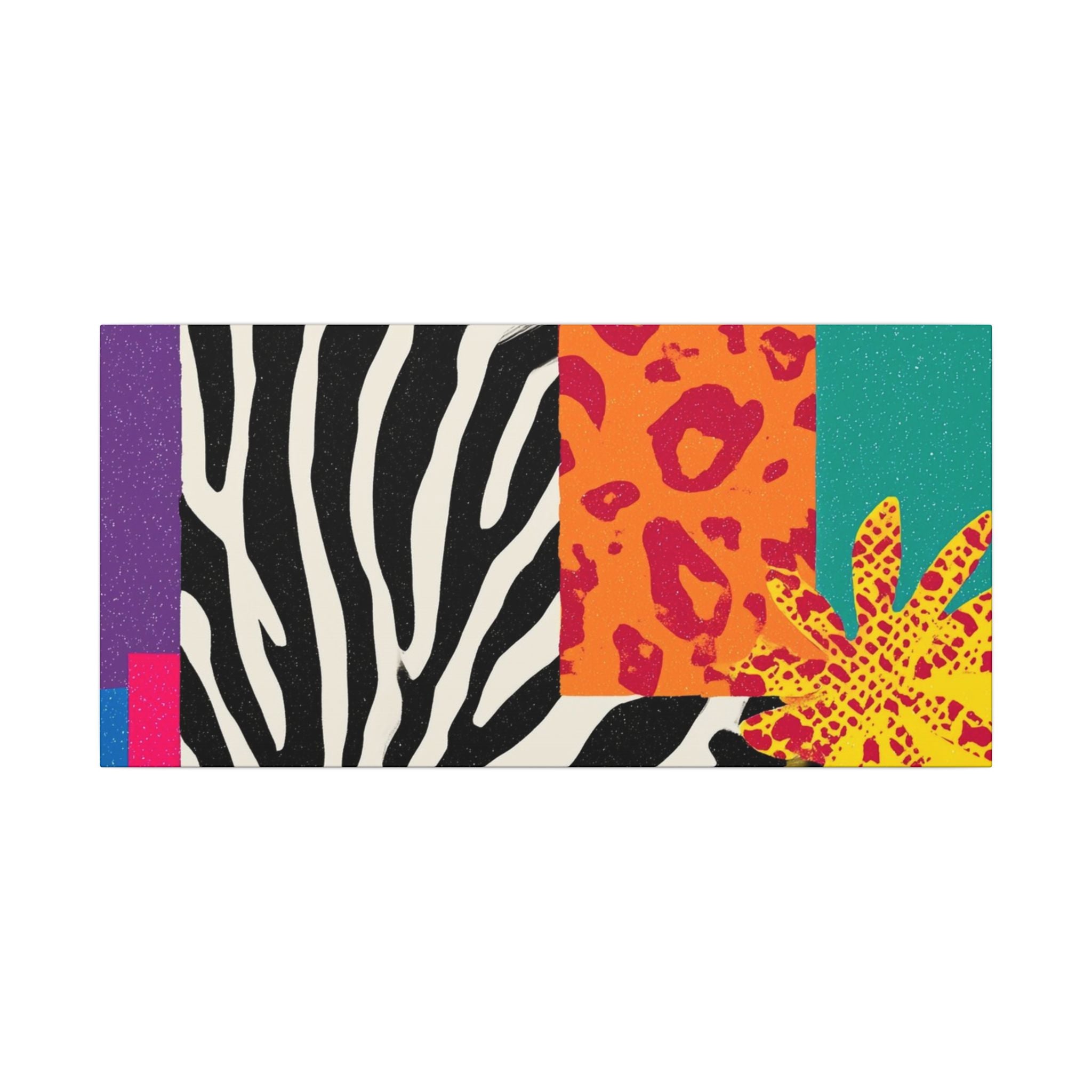 Copy of Pop Geometry: Zebra Leopard Fusion, Geometric Color Block, Modern Abstract Design   |   Custom Orders Accepted