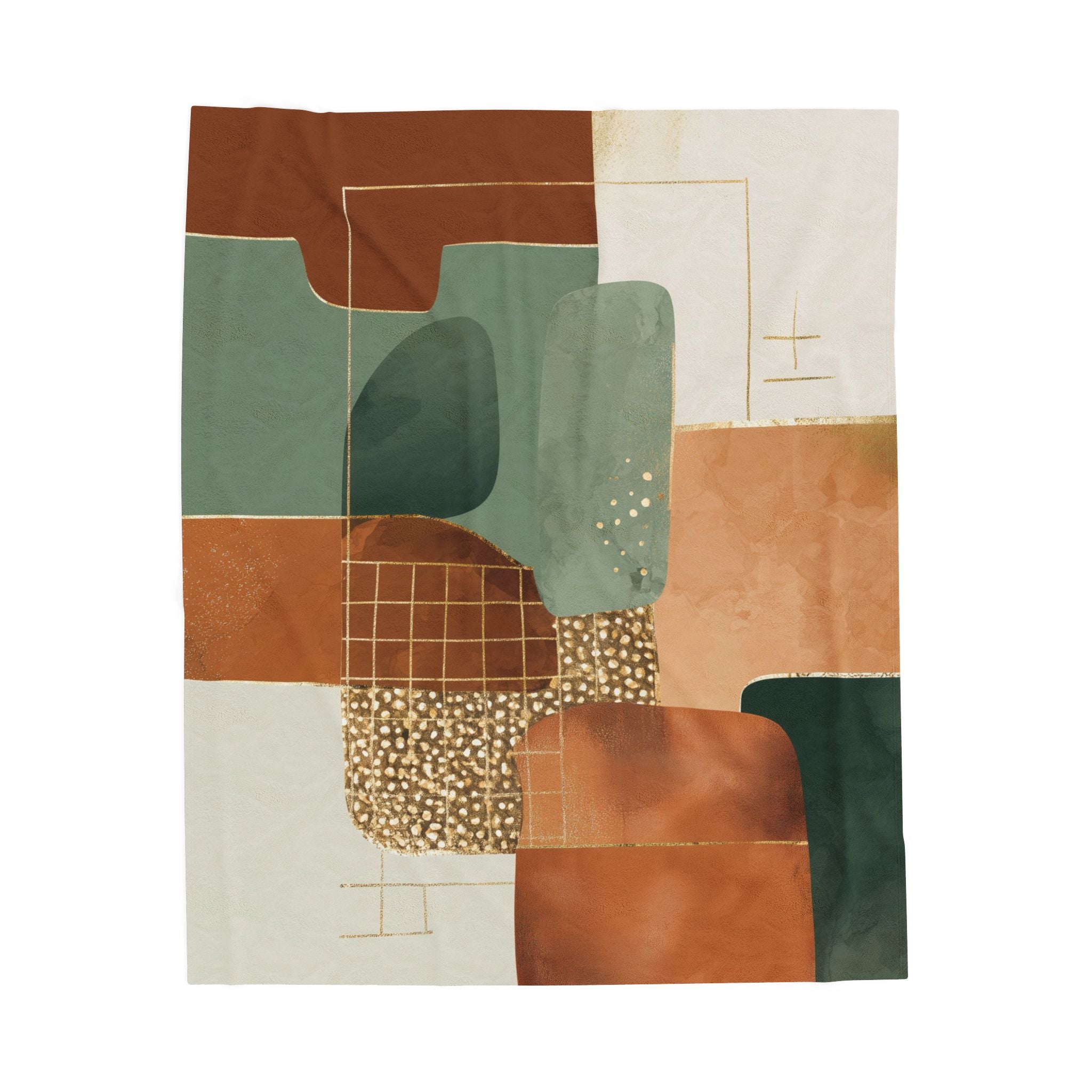 Geometric Harmony Doona Cover, Quilt Cover, Duvet, Bedding , Mid-Century Abstract Composition   |    Custom Orders Available