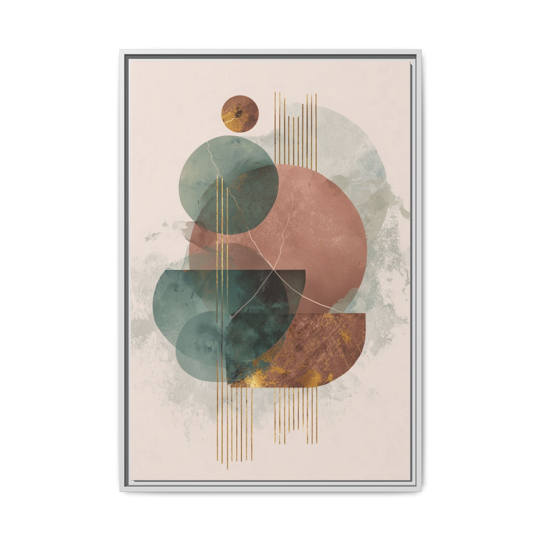 Translucent Geometries: Abstract Circles, Mid-Century Minimalism, Watercolor Layers   |   Custom Orders Accepted