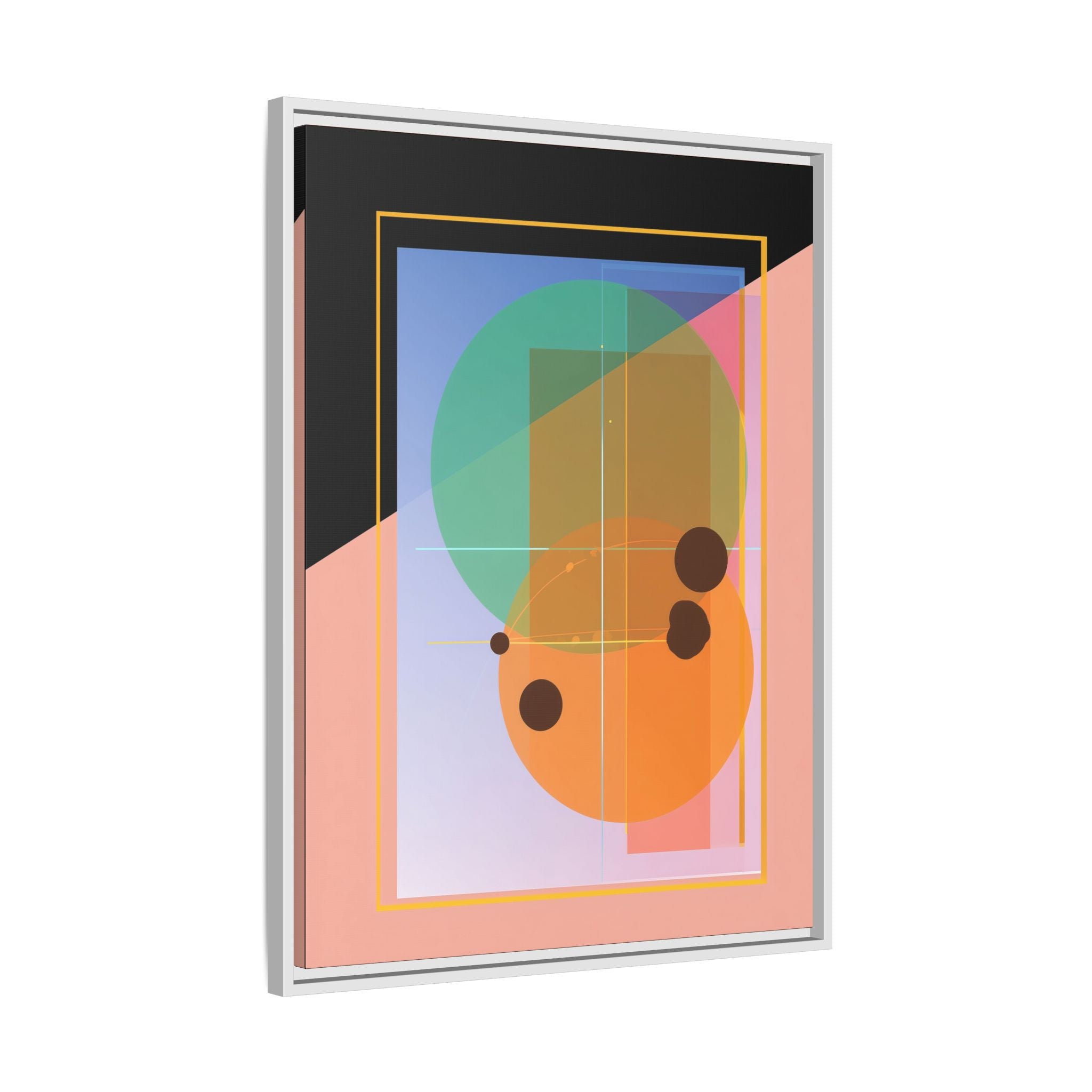 Geometric Harmony: Abstract Composition, Overlapping Shapes, Precision Design   |   Custom Orders Accepted