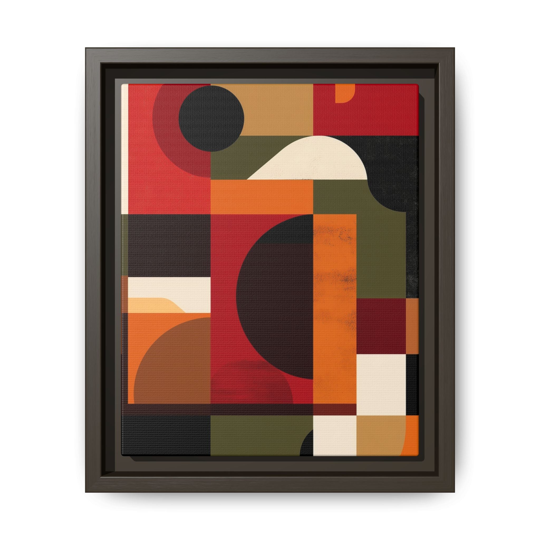 Geometric Convergence: Abstract Bauhaus Design, Constructivist Color Blocks, Architectural Art Composition   |   Custom Orders Accepted