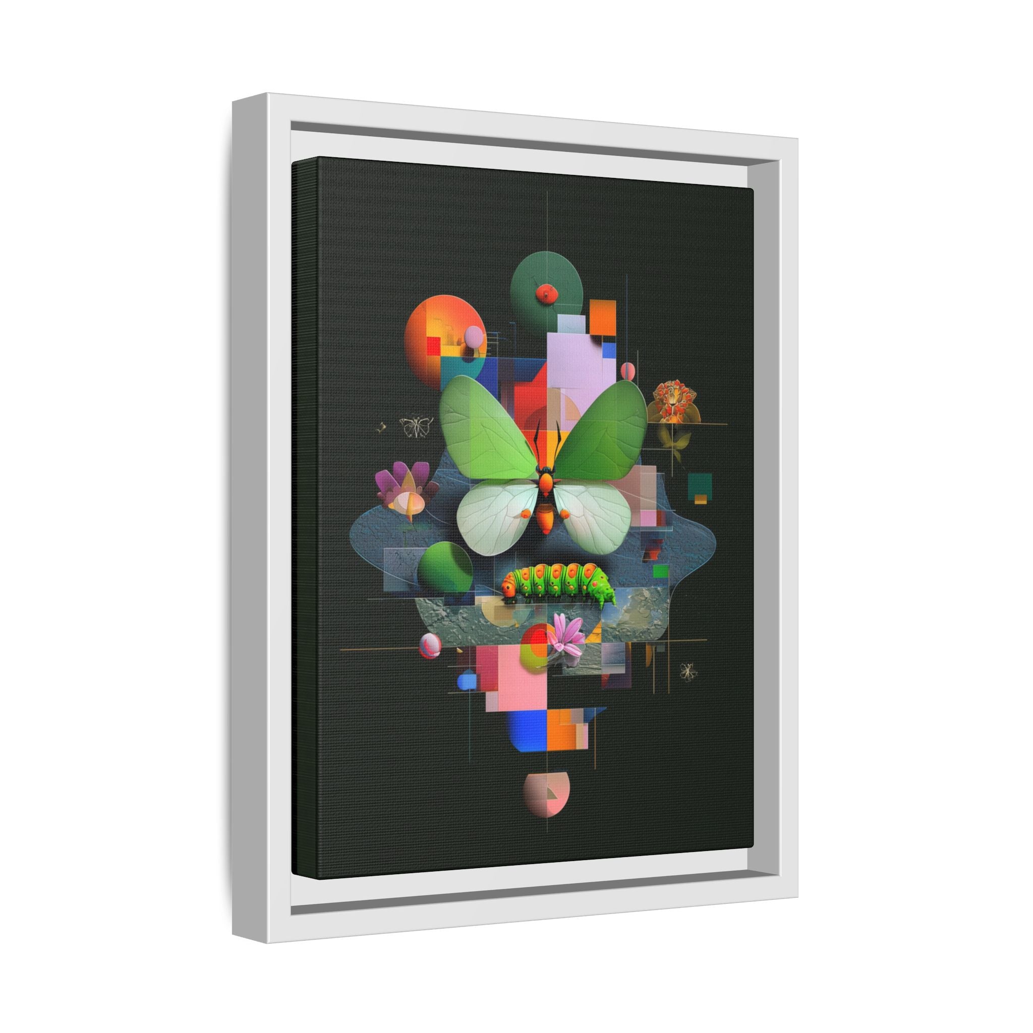 Metamorphosis Geometry Framed Print : Digital Nature Synthesis, Butterfly Abstraction   |  Personalized & Custom Orders Available