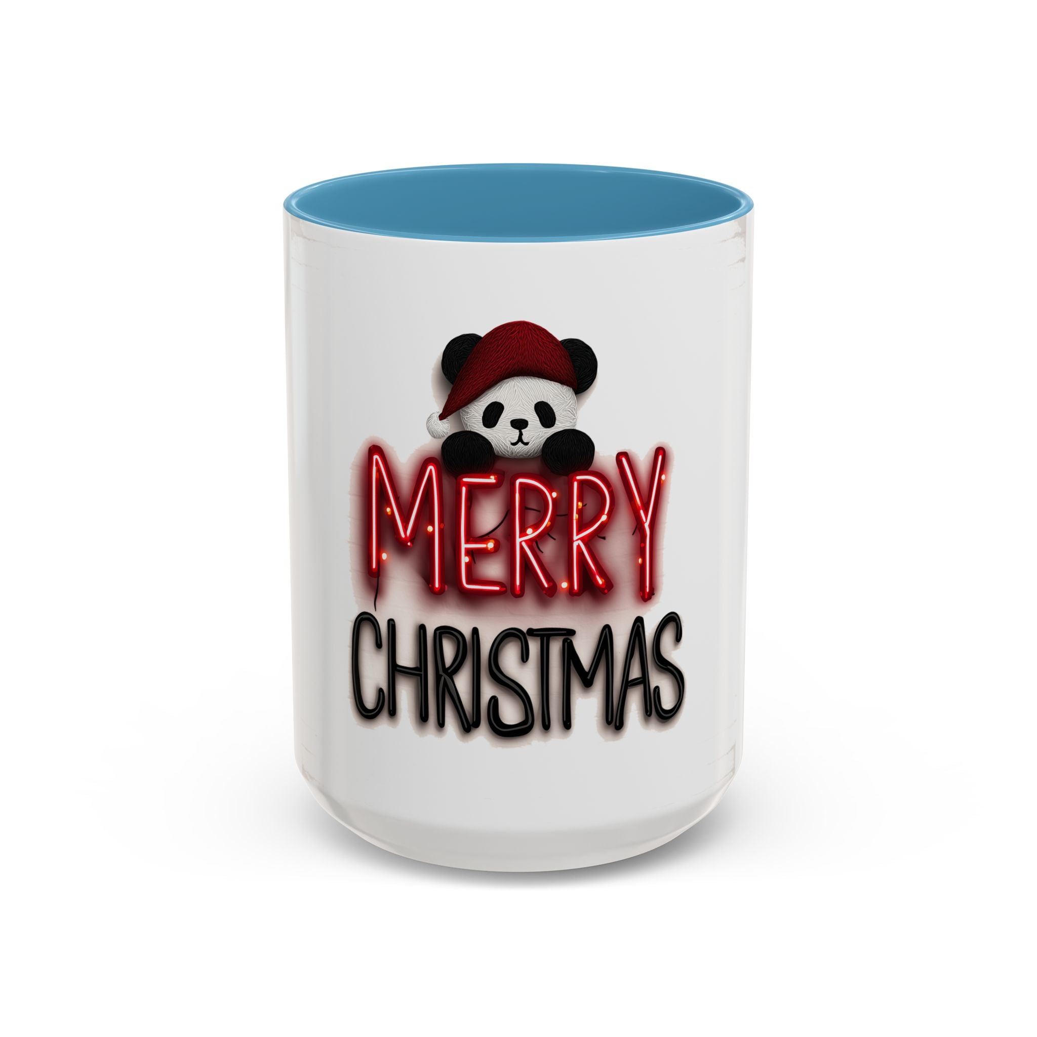 Festive Panda Christmas Cheer: Holiday Cartoon Graphic, Cute Seasonal Design, Whimsical Christmas Illustration
