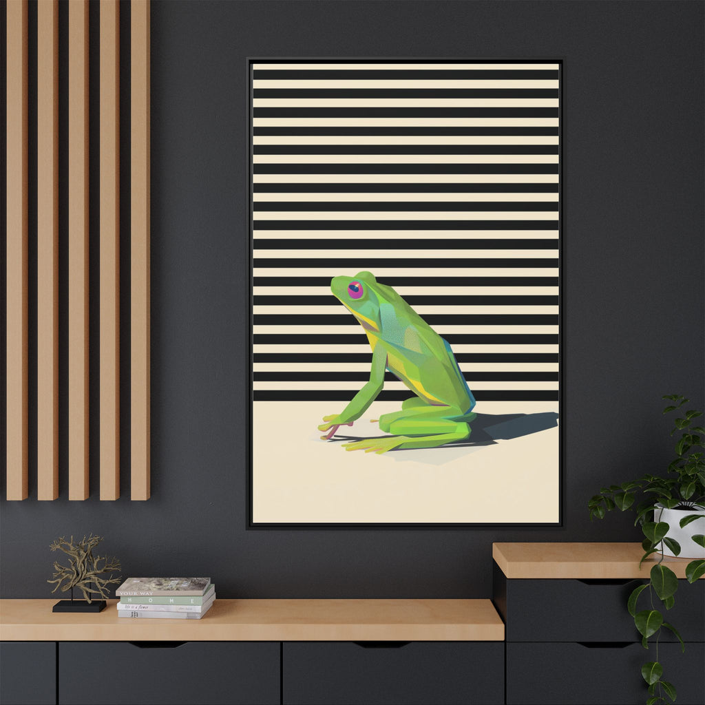 Geometric Frog: Minimalist Animal Portrait, Modern Graphic Design   |    Custom Orders Available