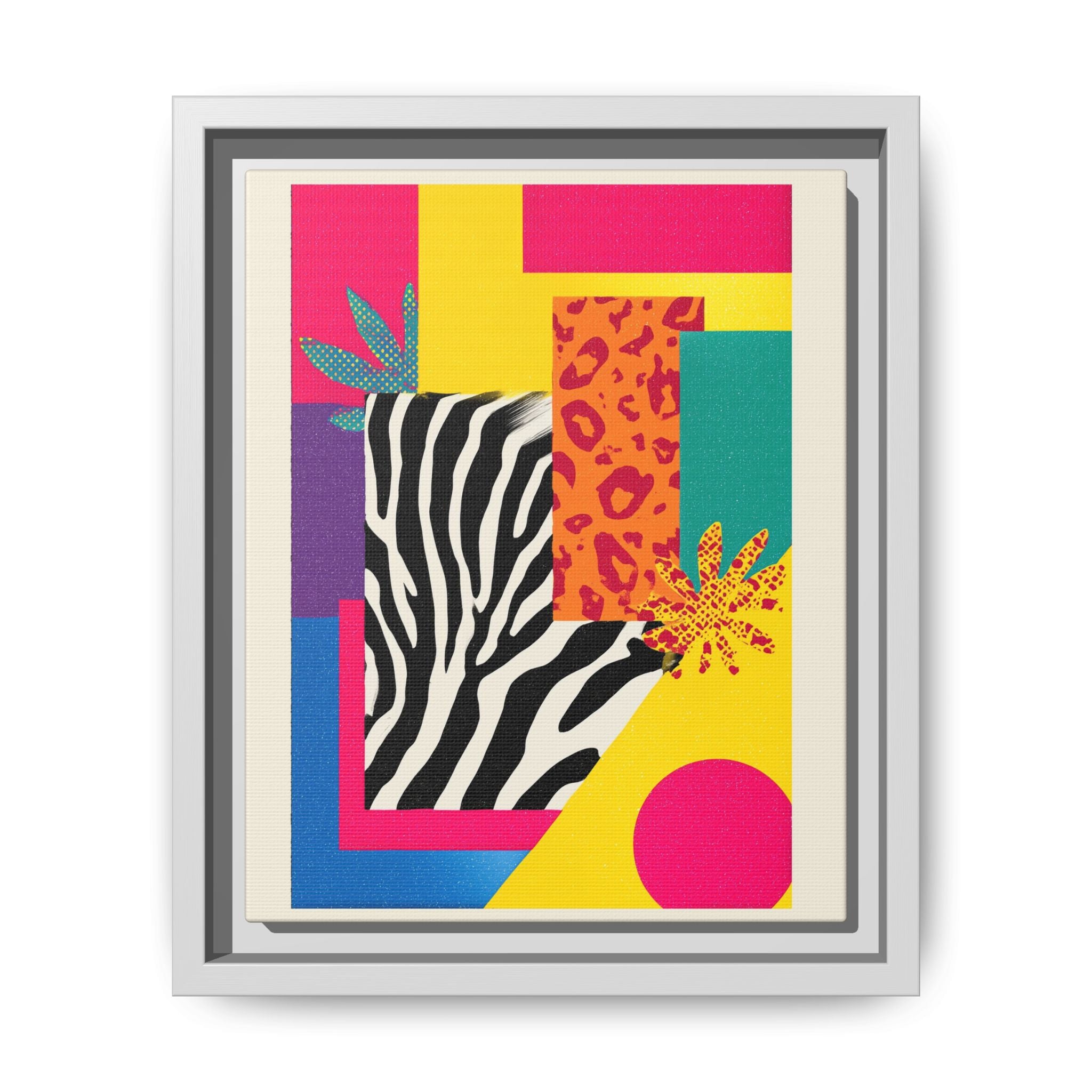 Zebra Stripes & Leopard Spots: 80s Pop Art Design, Memphis Style Graphic, Geometric Color Block Pattern   |   Custom Orders Accepted