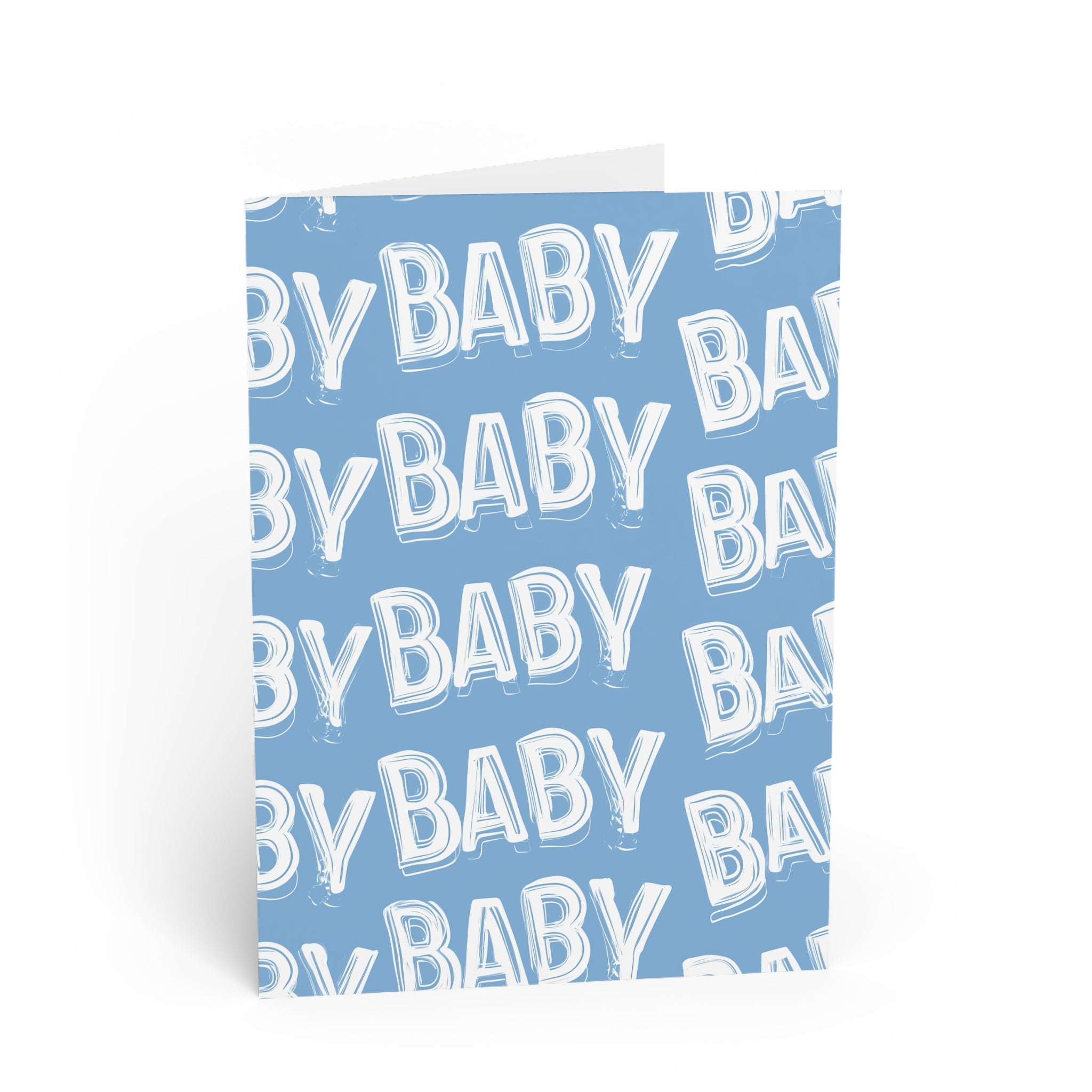 Blue Baby Boy Gender Reveal Greeting Card — 'It's a Boy' Invitation