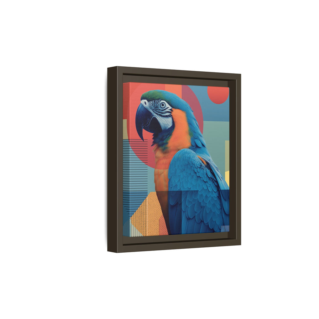 Macaw Geometric Framed Print : Mid-Century Modern Bird Art, Tropical Parrot Print   |  Personalized & Custom Orders Available