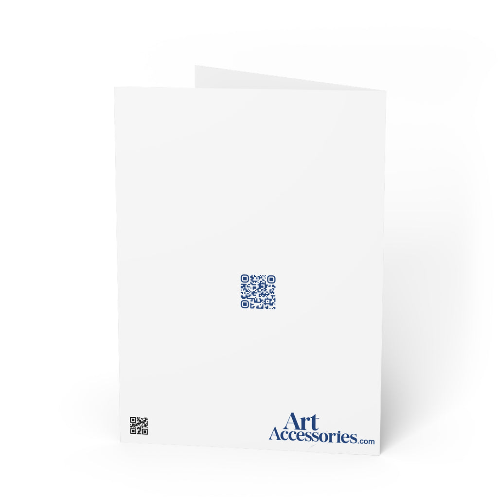 Caravan Greeting Card — Retro Camper & Pine Trees Note Card