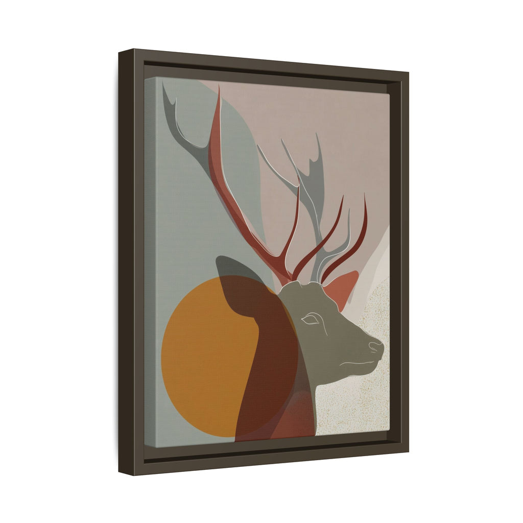 Rustic Reverie Framed Print : Minimalist Deer Profile, Contemporary Graphic Art Print   |  Personalized & Custom Orders Available