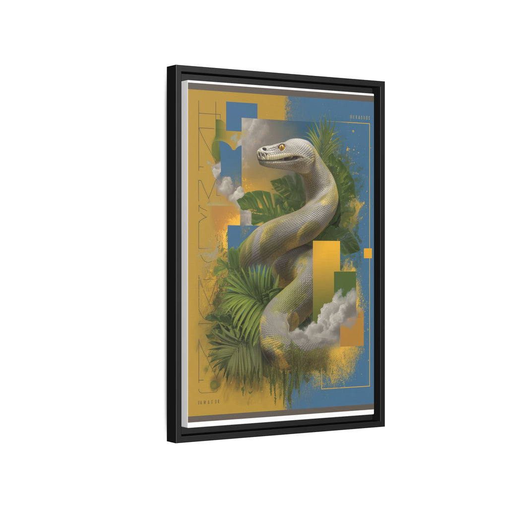 Serpent of Surreal Geometries: Tropical Hyperrealism, Digital Snake Illustration   |    Custom Orders Available