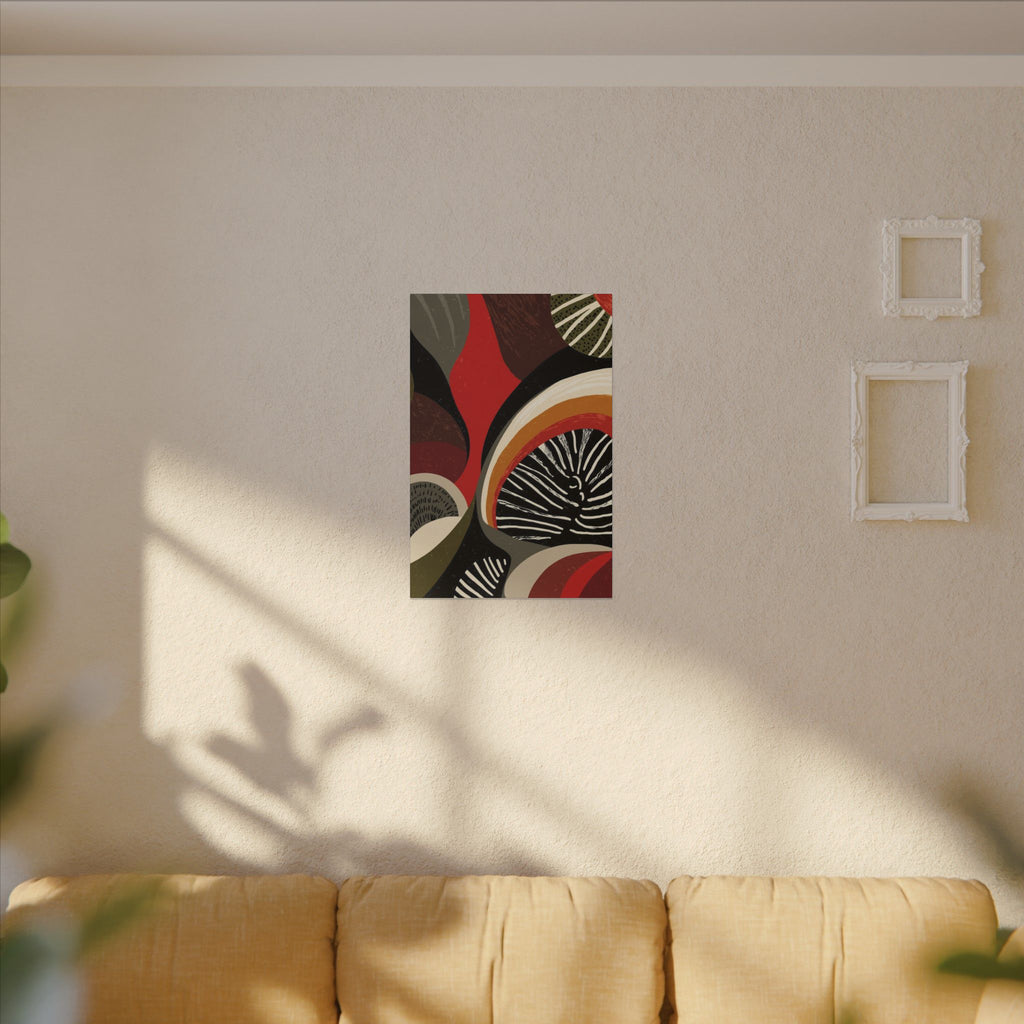 Harmonic Convergence: Organic Geometry, Mid-Century Modern Abstract, Earthy Palette Composition   |   Custom Orders Accepted