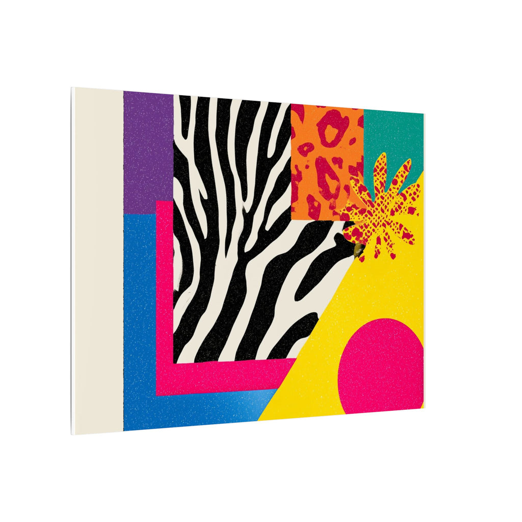 Copy of Pop Geometry: Zebra Leopard Fusion, Geometric Color Block, Modern Abstract Design   |   Custom Orders Accepted