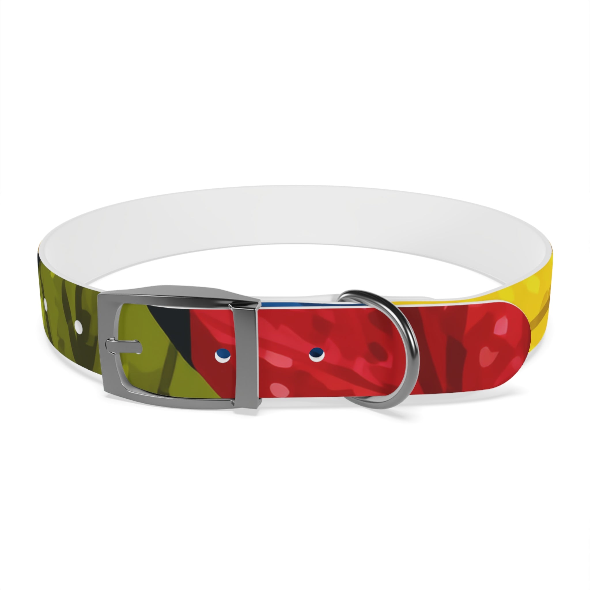 Colorful Colombian Abstract Dog Collar — Vibrant Ethnic Pattern Pet Collar