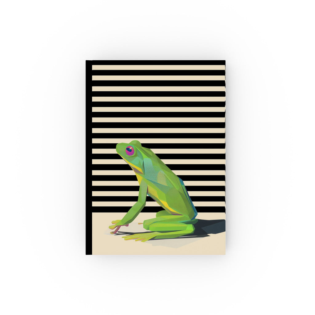 Personalized Geometric Frog Portrait Journal, Modern Minimalist Illustration Personalized Journal   |     Custom Orders Accepted