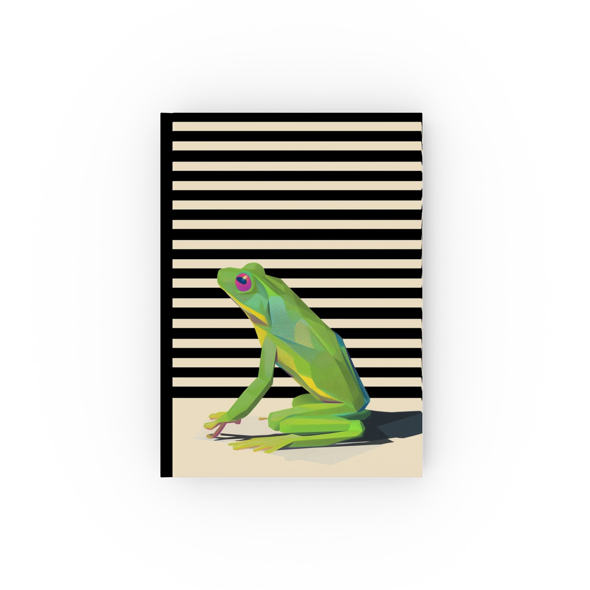 Personalized Geometric Frog Portrait Journal, Modern Minimalist Illustration Personalized Journal   |     Custom Orders Accepted