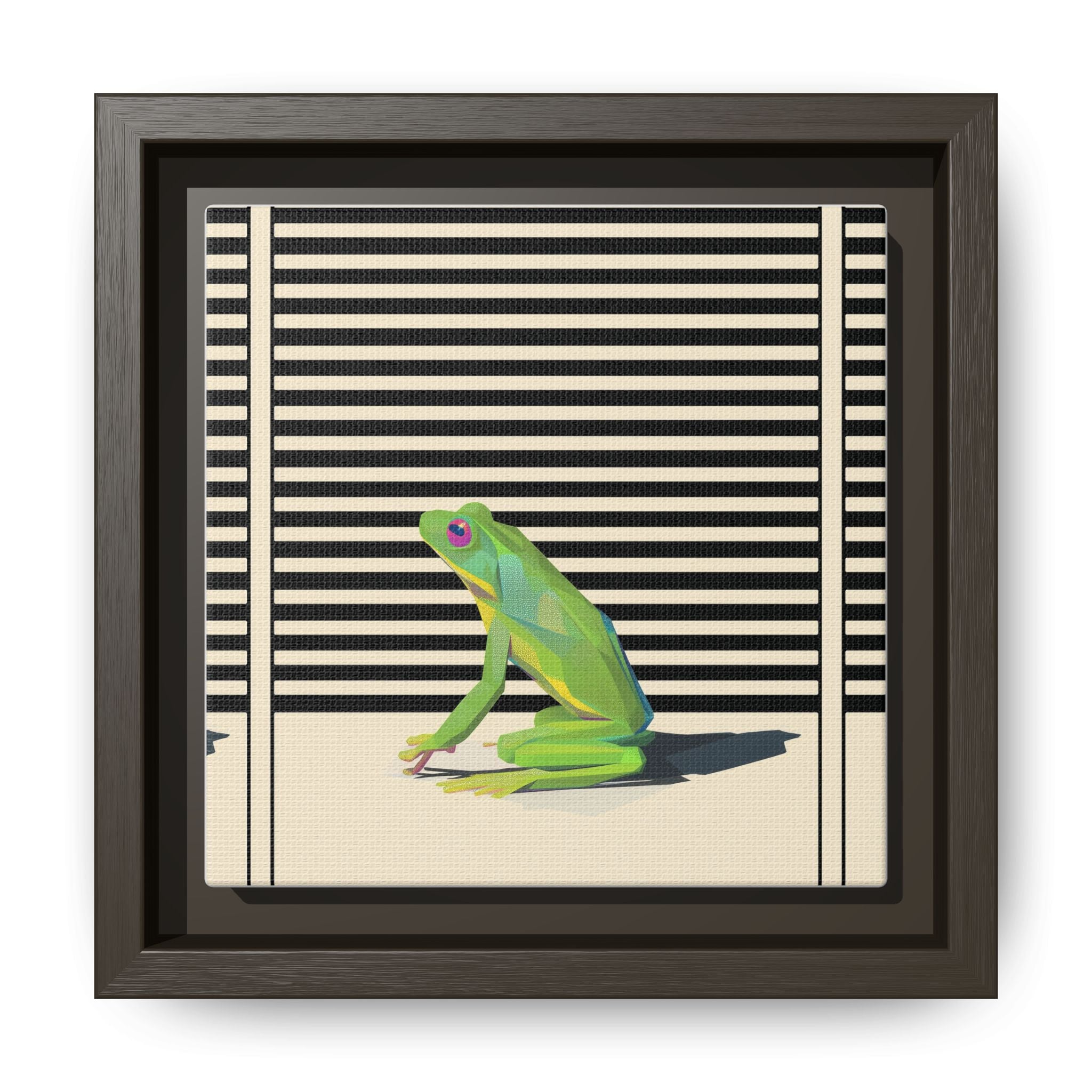 Geometric Frog Persona: Modern Wildlife Illustration, Vibrant Graphic Design   |  Personalized & Custom Orders Available