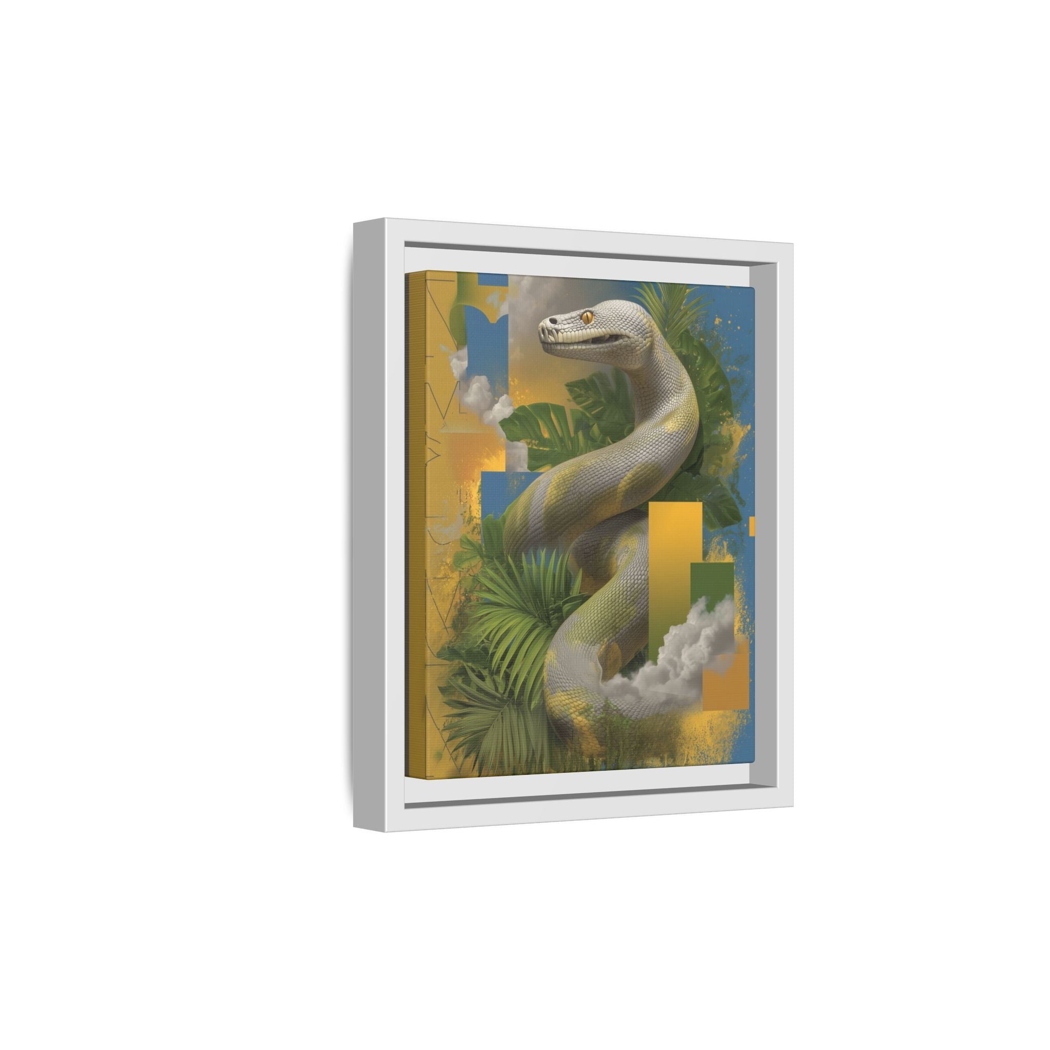 Serpent of Surreal Geometries: Tropical Hyperrealism, Digital Snake Illustration   |    Custom Orders Available