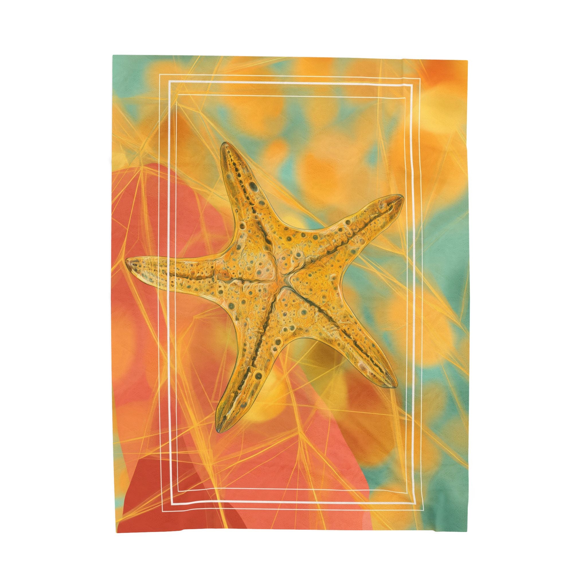Golden Starfish: Marine Biology in Abstract, Digital Art Rendering   |    Custom Orders Available