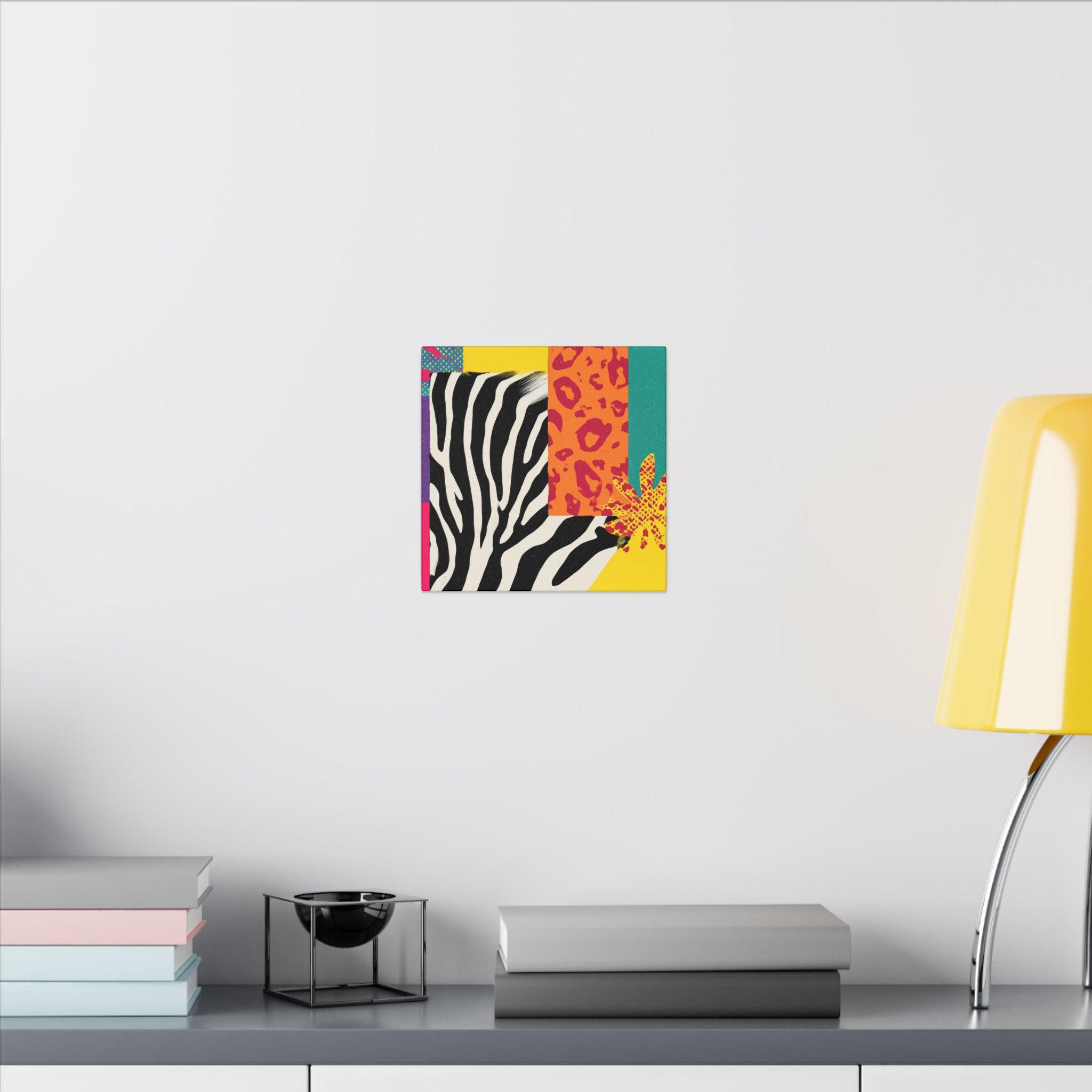 Copy of Pop Geometry: Zebra Leopard Fusion, Geometric Color Block, Modern Abstract Design   |   Custom Orders Accepted