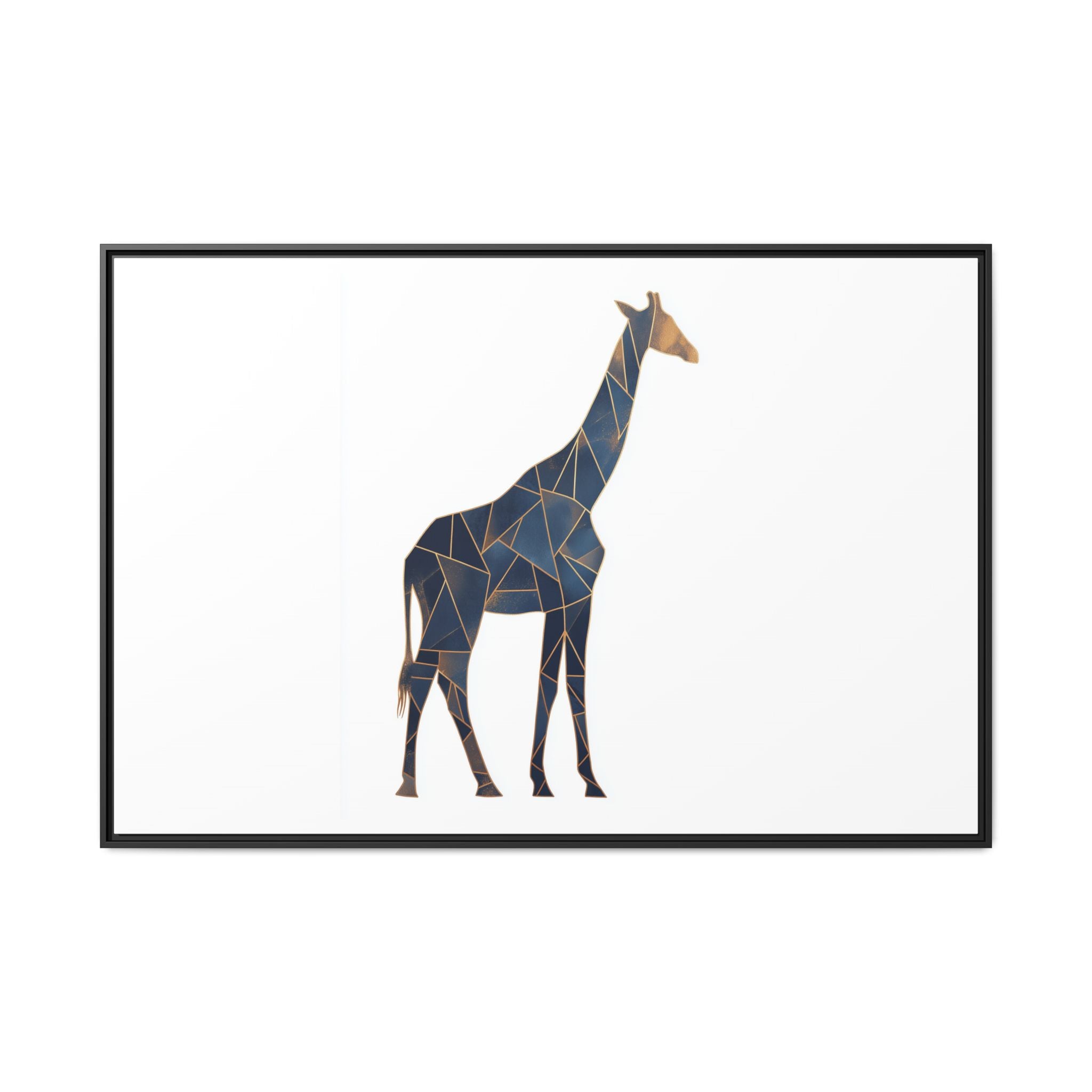 Fragmented Giraffe: Geometric Mosaic Art, Contemporary Blue Silhouette   |  Personalized & Custom Orders Available